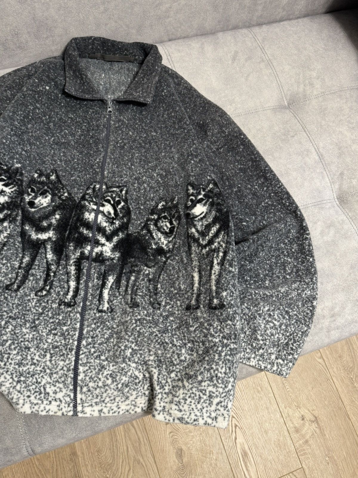 Other Vintage fleece animal wolfs Y2K jacket hoodie Size US L / EU 52-54 / 3 - 13 Thumbnail