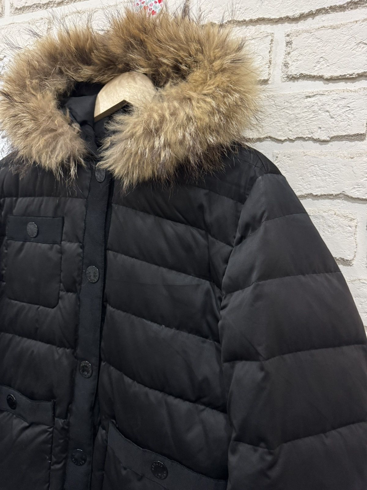 Sandro Sandro Paris Kasie Down Puffer Coat Fox Fur Trim Hood Size 3 Size L / US 10 / IT 46 - 4 Thumbnail