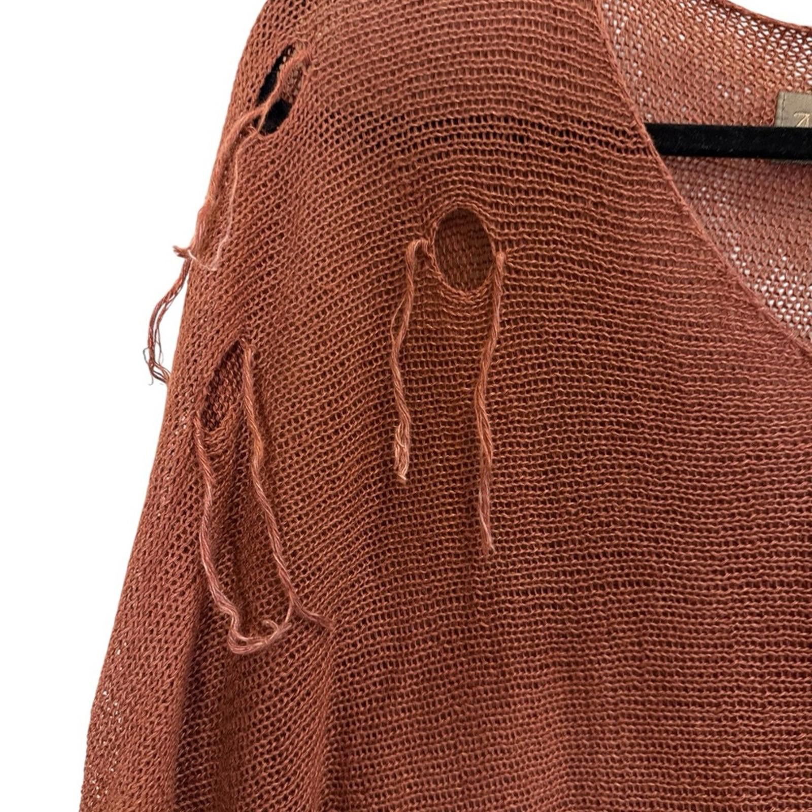 Other Zuza Bart Women’s Linen Thrashed Minimalist Sweater sz S Size S / US 4 / IT 40 - 4 Thumbnail