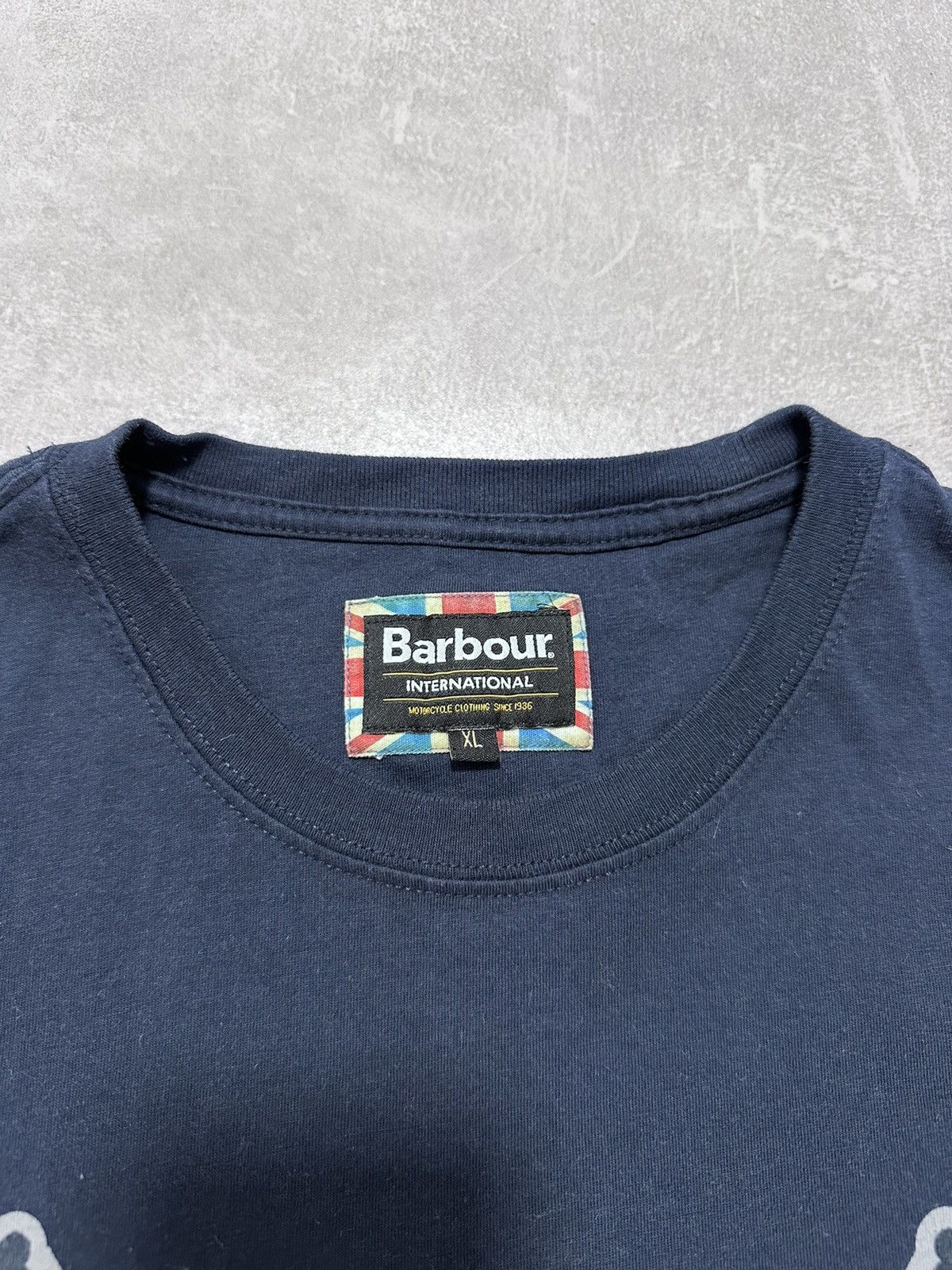 Barbour × Vintage Barbour International T Shirt Navy Blue Mes Clothing XL Size US XL / EU 56 / 4 - 7 Thumbnail