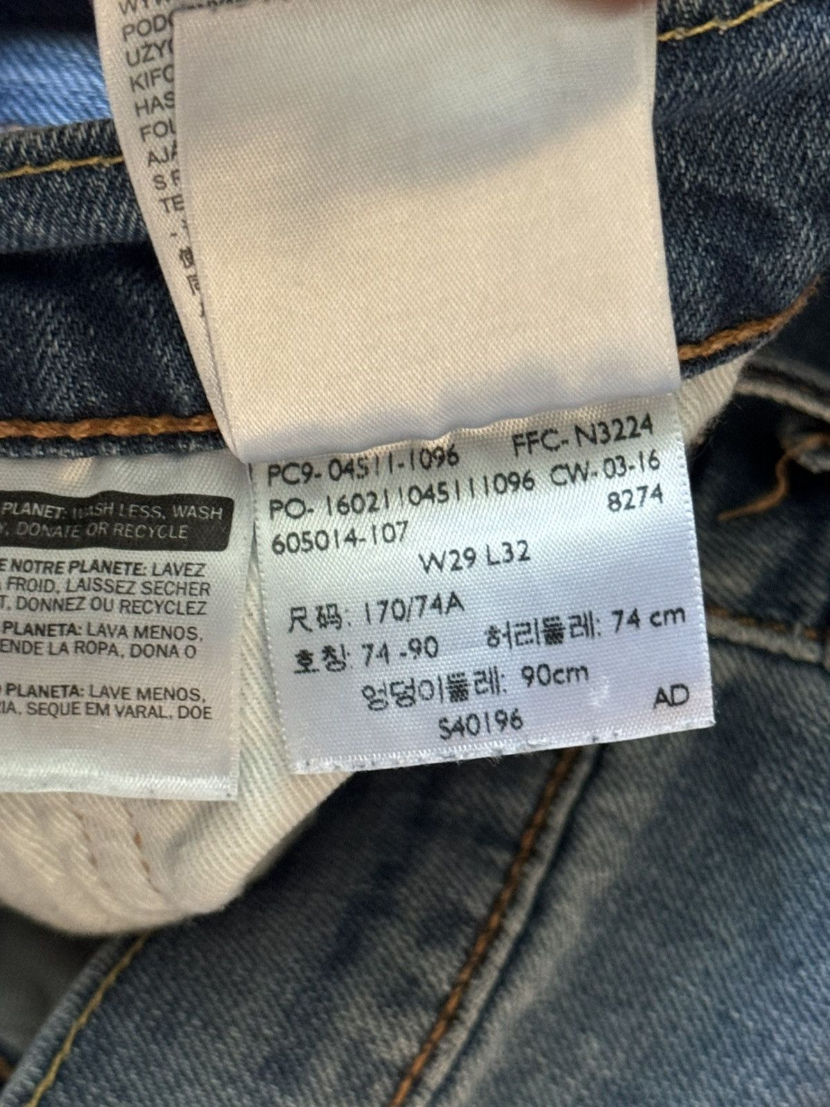 Levi's × Levi's Vintage Clothing × Vintage Levi’s 511 29/32 blue denim pant trouser Jean chino casual Size US 29 - 14 Thumbnail