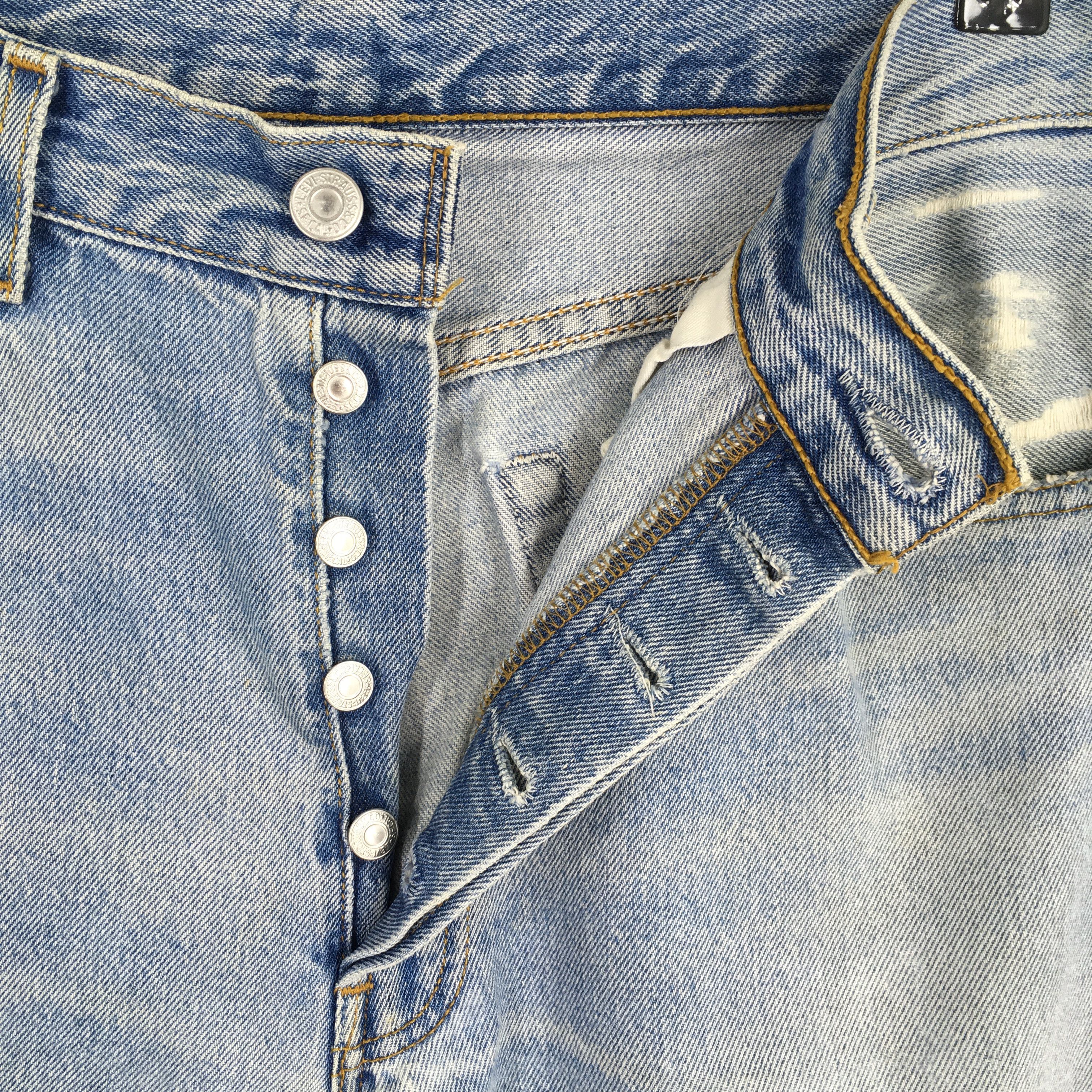 Levi's Size 31x32 Vintage 90s Levi's 501 Faded Blue Jeans S1897 Size US 31 - 6 Thumbnail