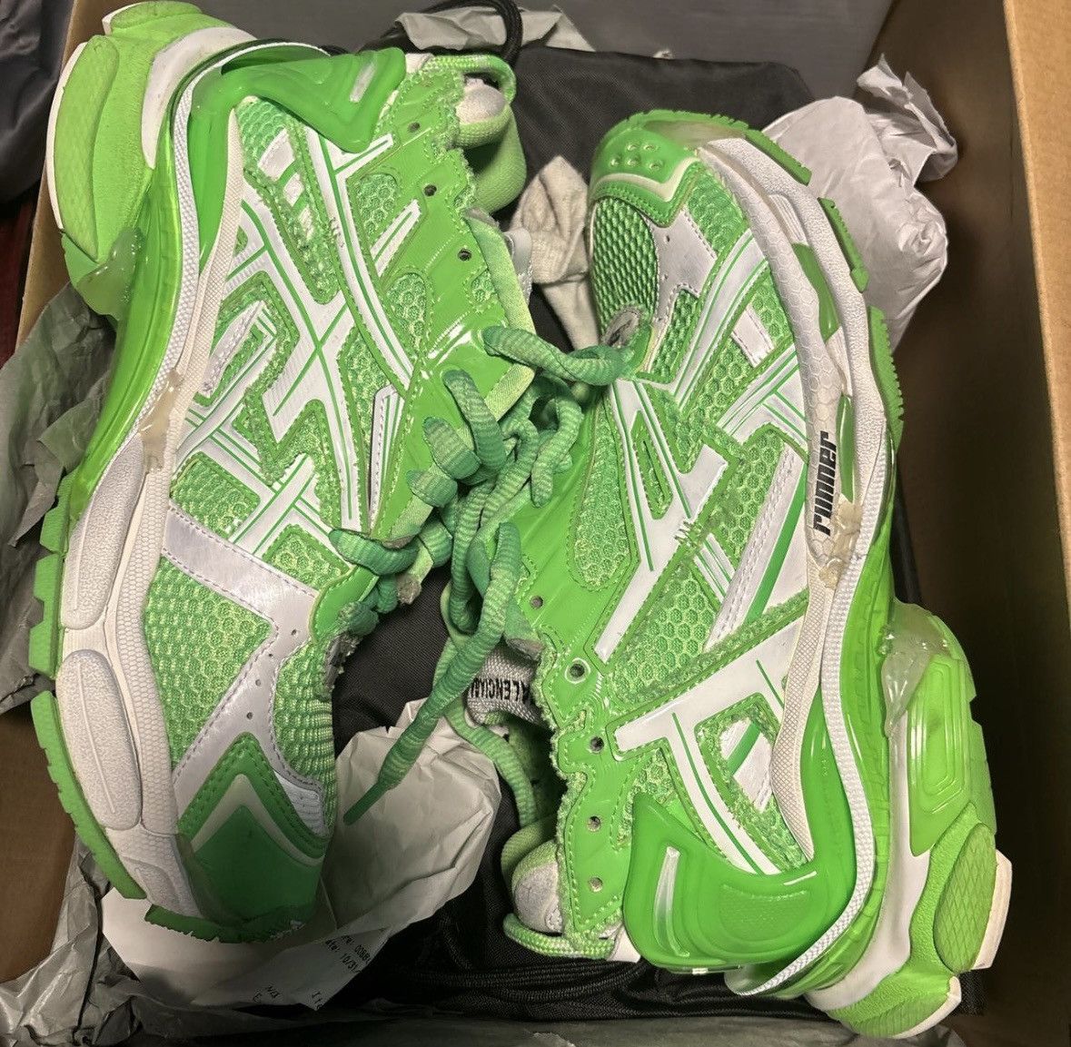 Balenciaga Balenciaga Runner Sneaker ‘Fluo Green’ Size US 7 / EU 40 - 8 Thumbnail