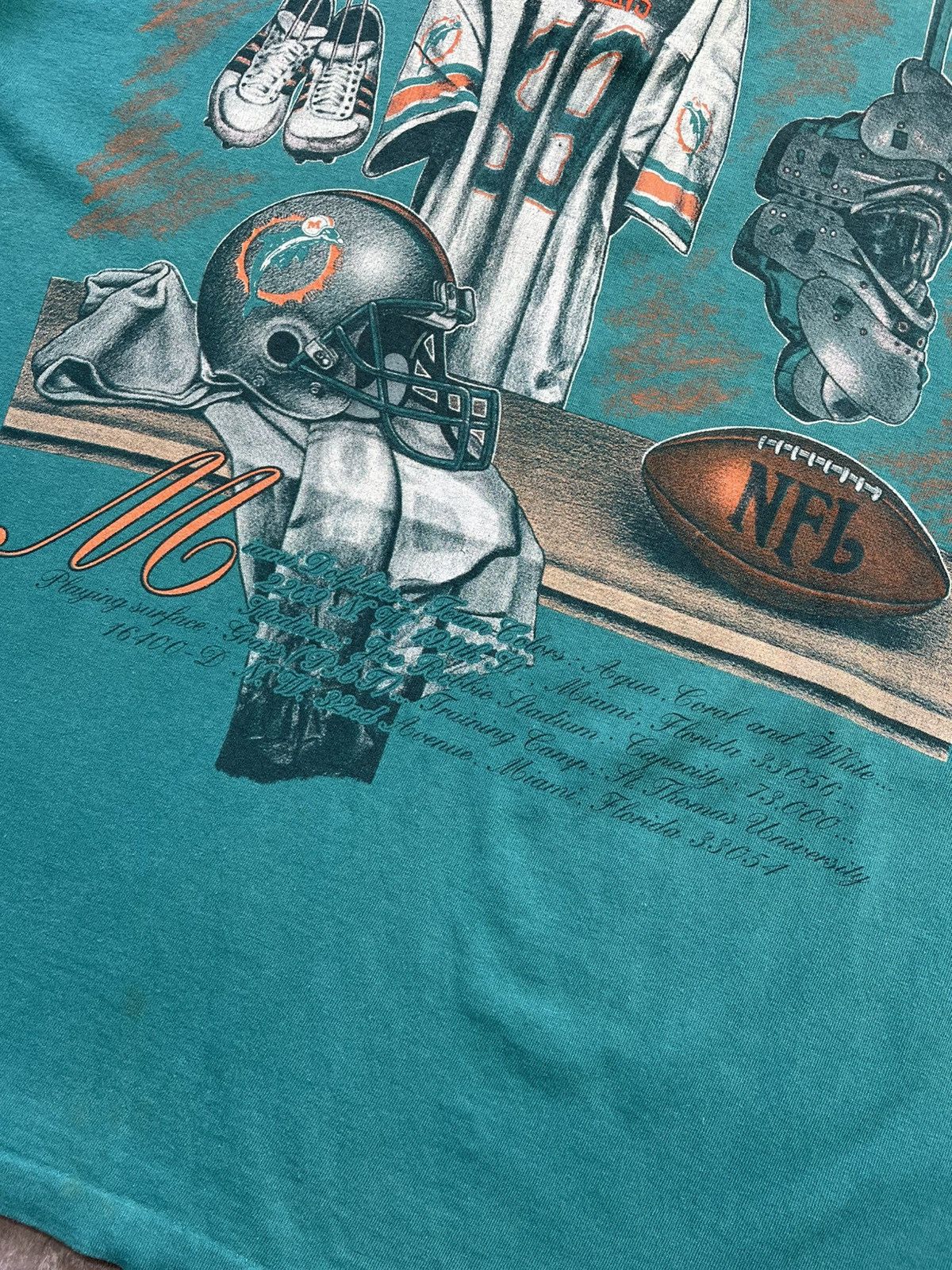 Nutmeg Vintage 90s Miami Dolphins NFL T Shirt Nutmeg Made In USA Size US XL / EU 56 / 4 - 3 Thumbnail