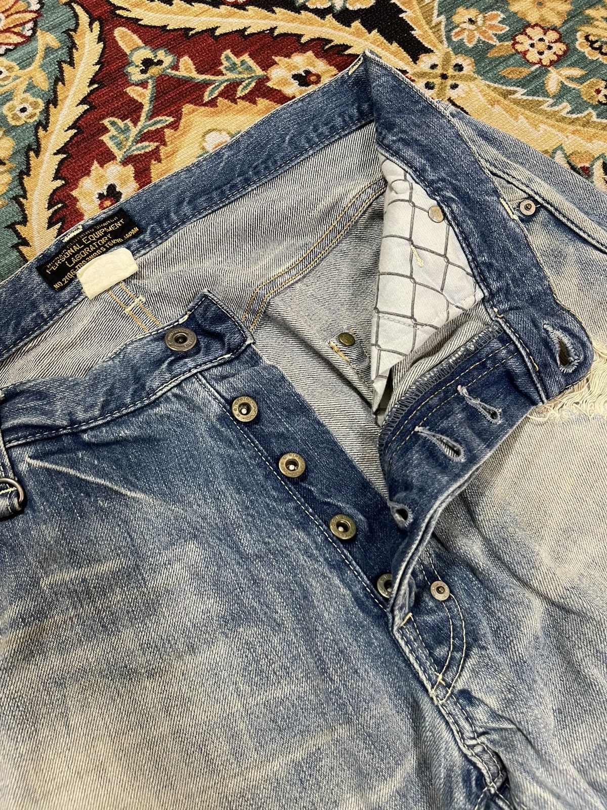 Nitraid Nitraid Destroyed Ripped Baggy Distressed Vintage Jeans Size US 35 - 4 Thumbnail