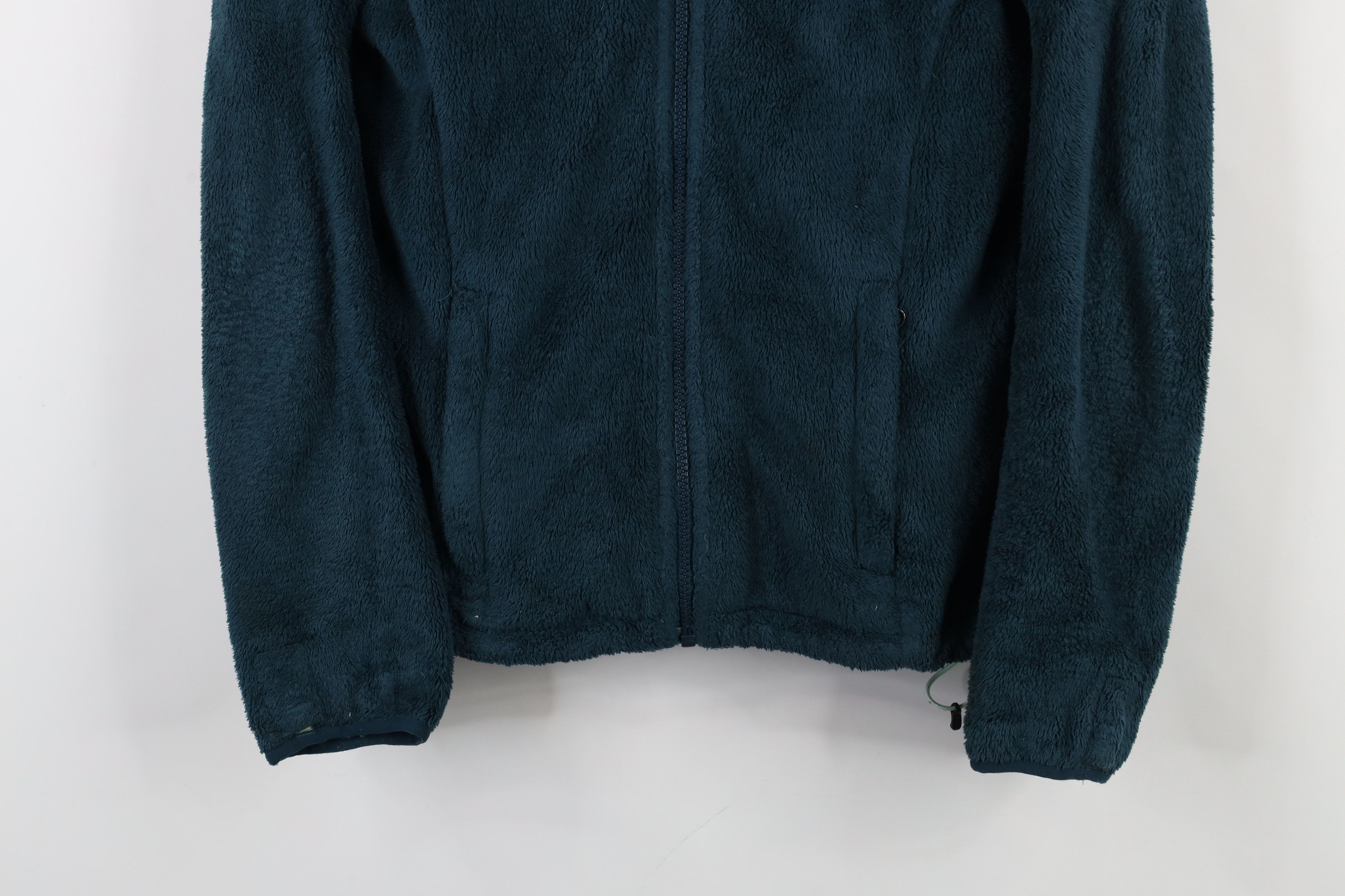 The North Face × Vintage Vintage The North Face Spell Fuzzy Shag Fleece Jacket Teal Size XS / US 0-2 / IT 36-38 - 3 Thumbnail