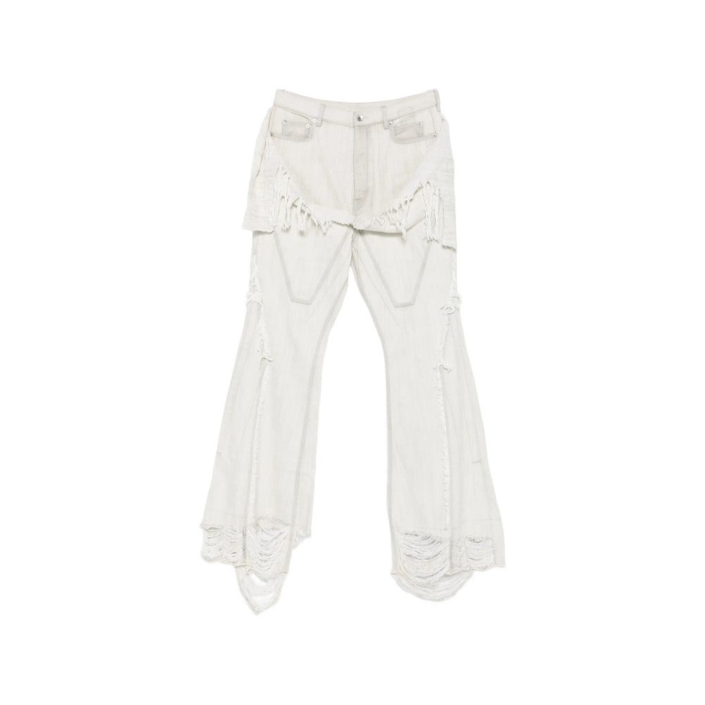 Rick Owens Drkshdw Rick Owens Drkshdw WHITE Denim - Wide-Leg Jeans Size US 34 / EU 50 - 1 Thumbnail