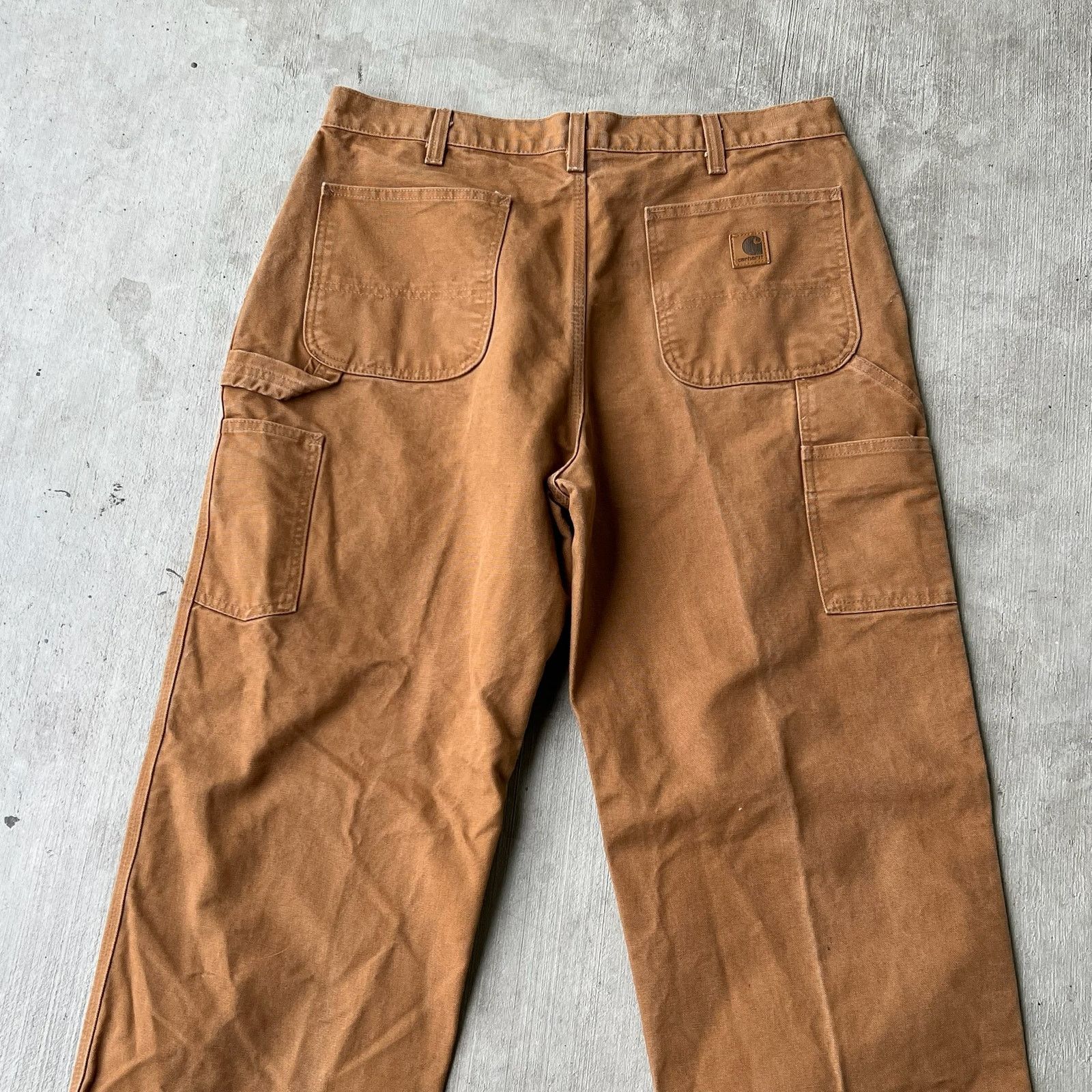 Carhartt × Vintage Carhartt brown b11 work wear carpenter pants Size US 35 - 6 Thumbnail