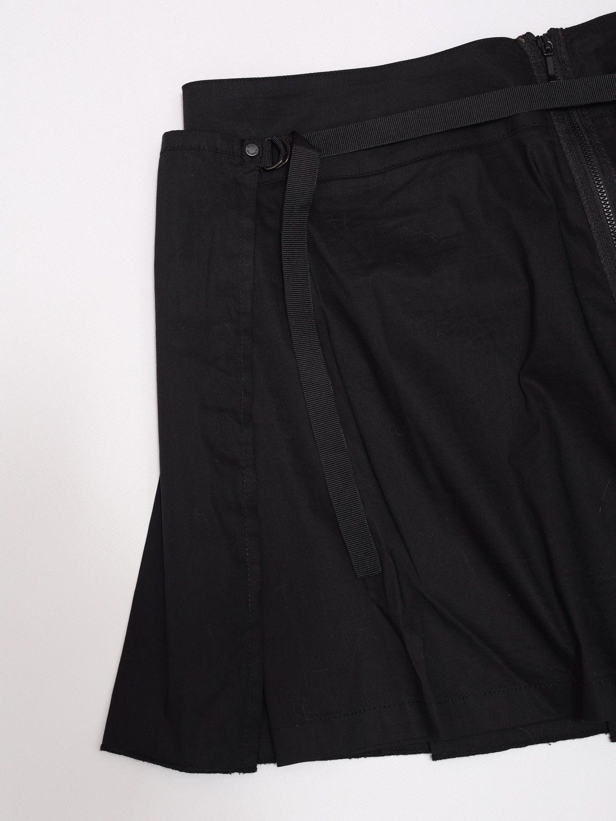 Cop Copine Cop Copine Vintage Black Skirt Walk with belt Cotton blend Size 27" / US 4 / IT 40 - 11 Thumbnail