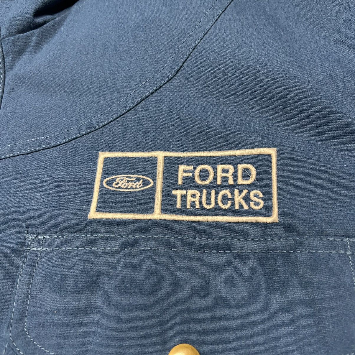 Ford × Vintage VTG Ford Jacket Blue Full Zip Factory Uniform Truck Canada Size US XL / EU 56 / 4 - 4 Thumbnail