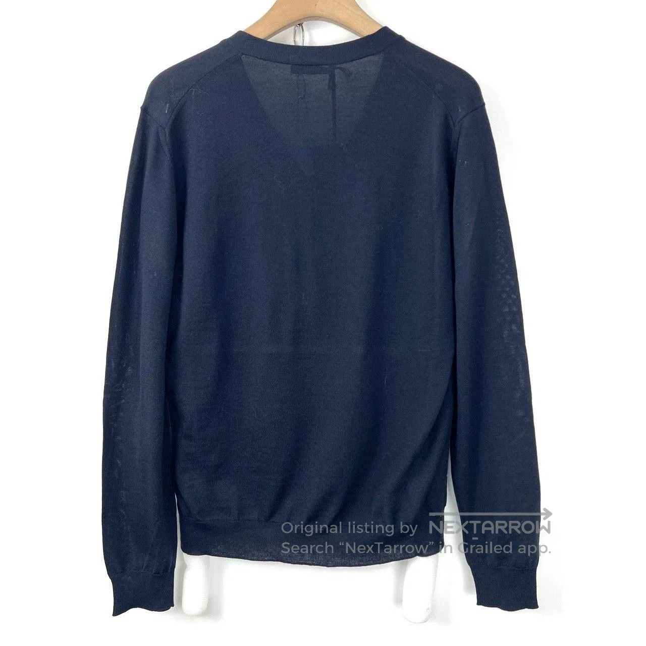 Prada Prada Dark Blue V-Neck Knit Cardigan. Size US M / EU 48-50 / 2 - 2 Thumbnail