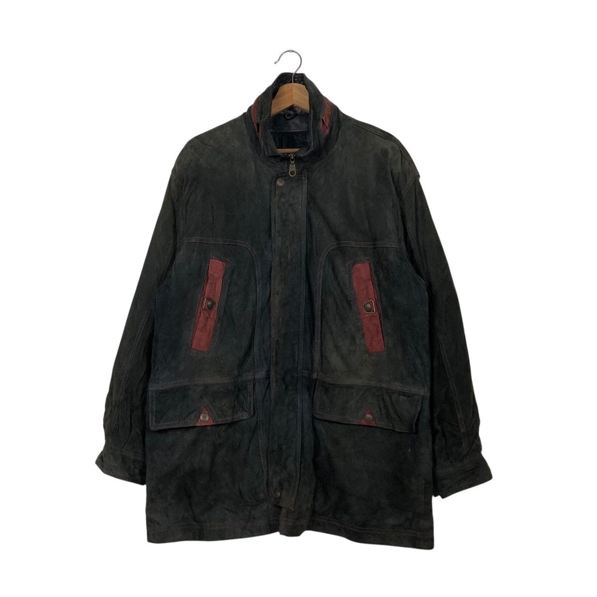 Japanese Brand × Vintage 📌Vintage Worker Hunting Leather Jacket Conceria Egeria Size US M / EU 48-50 / 2 - 2 Thumbnail