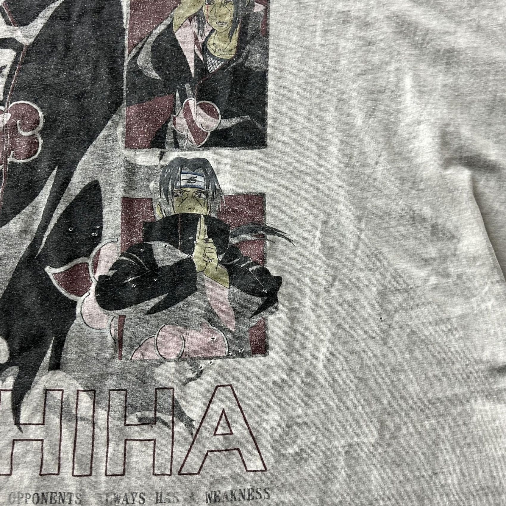 Vintage Naruto Itachi Uchiha Shirt Mens XL Gray Akatsuki Anime Graphic Tee T-Shirt Size US XL / EU 56 / 4 - 4 Thumbnail