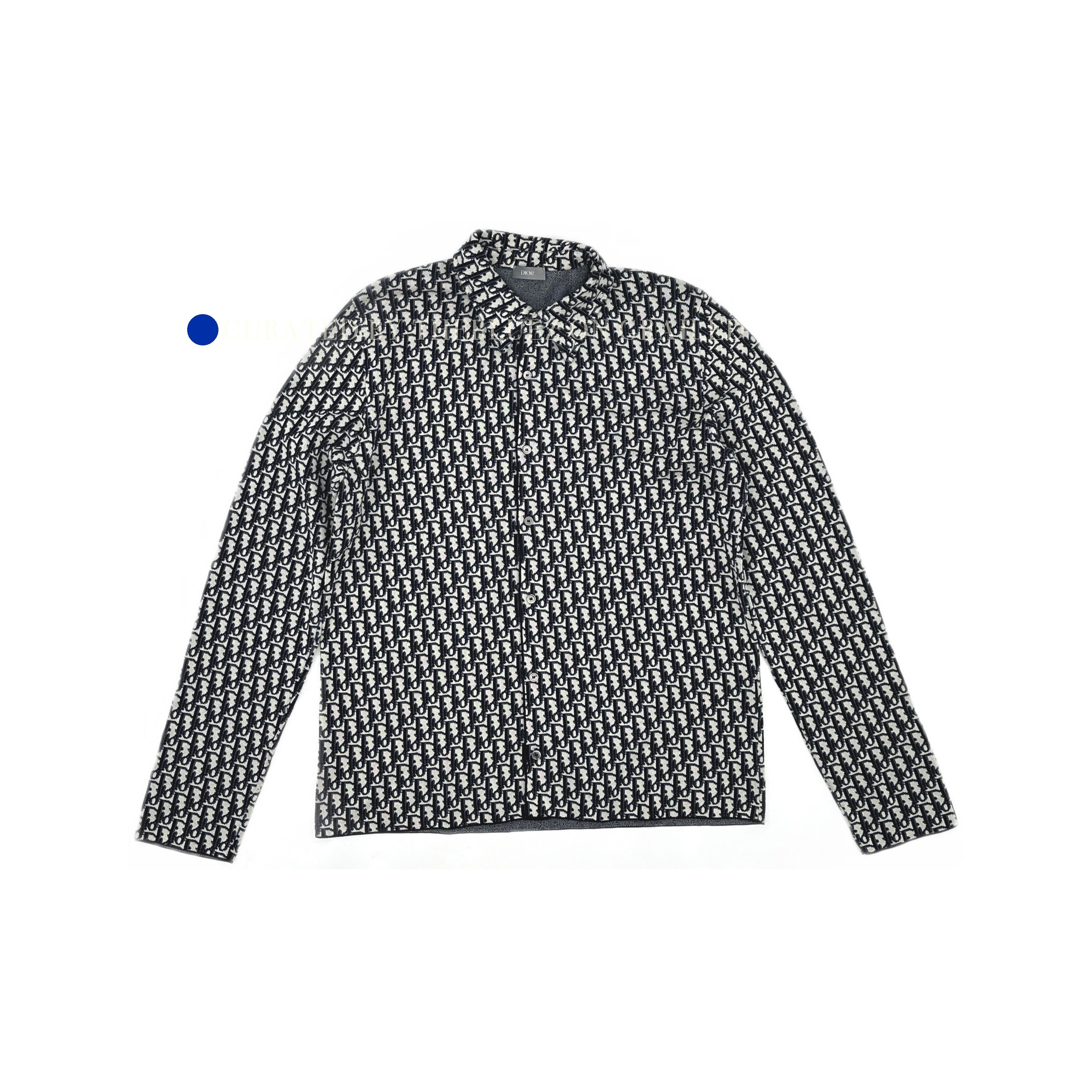 Dior Oblique Logo Button Up Shirt in Blue Size US L / EU 52-54 / 3 - 1 Thumbnail