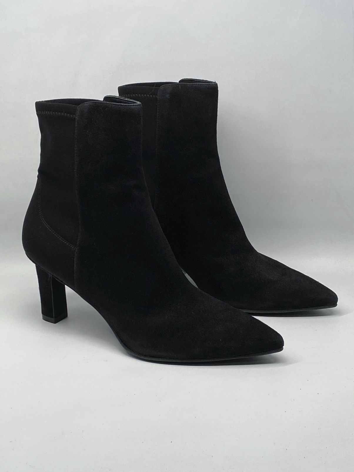Stuart Weitzman Stuart Weitzman Lauri Point-Toe Suede Booties size 7.5 Size US 7.5 / IT 37.5 - 1 Thumbnail