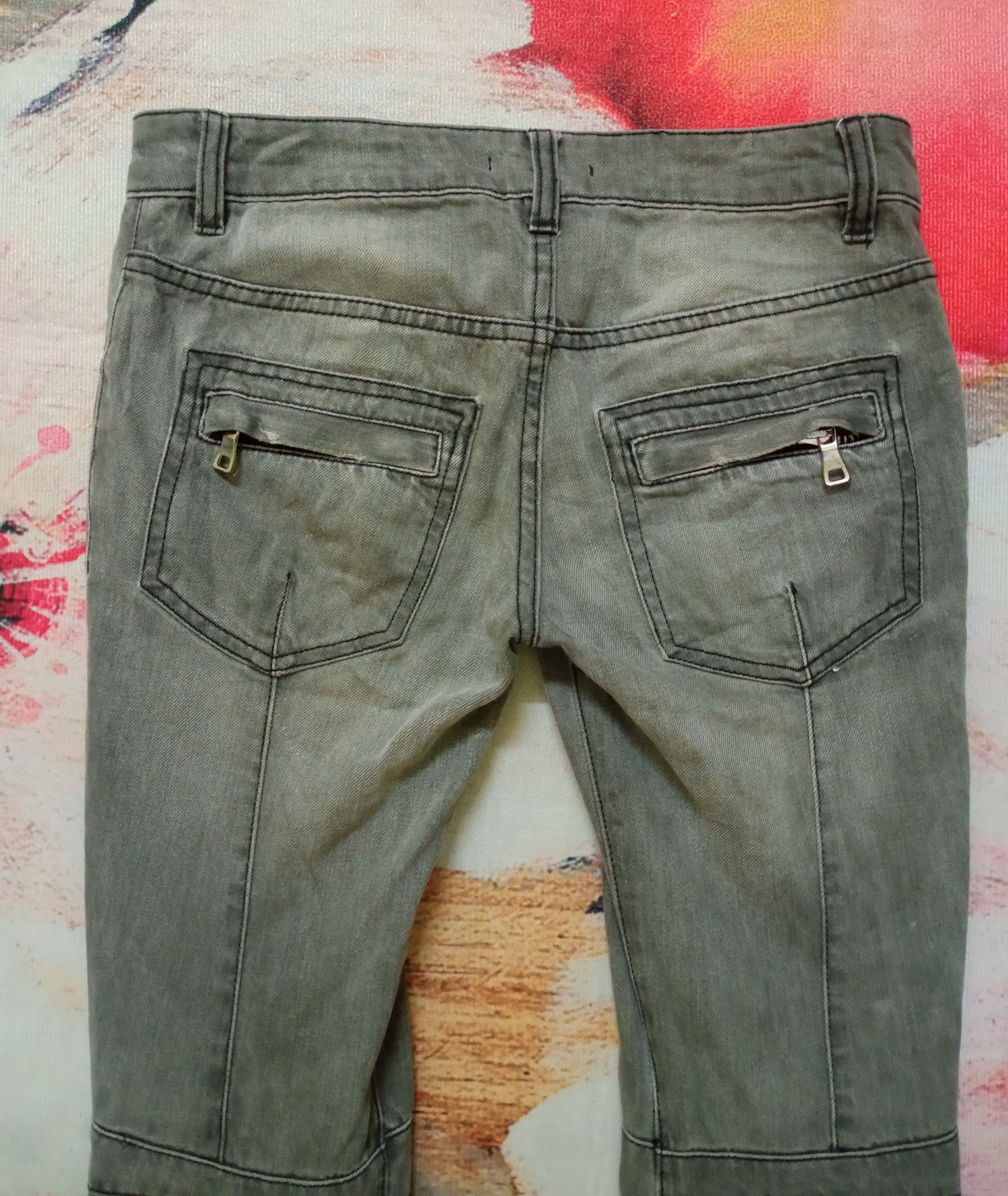 Balmain Balmain Paris Bikers Denim Jeans Size US 30 / EU 46 - 13 Thumbnail