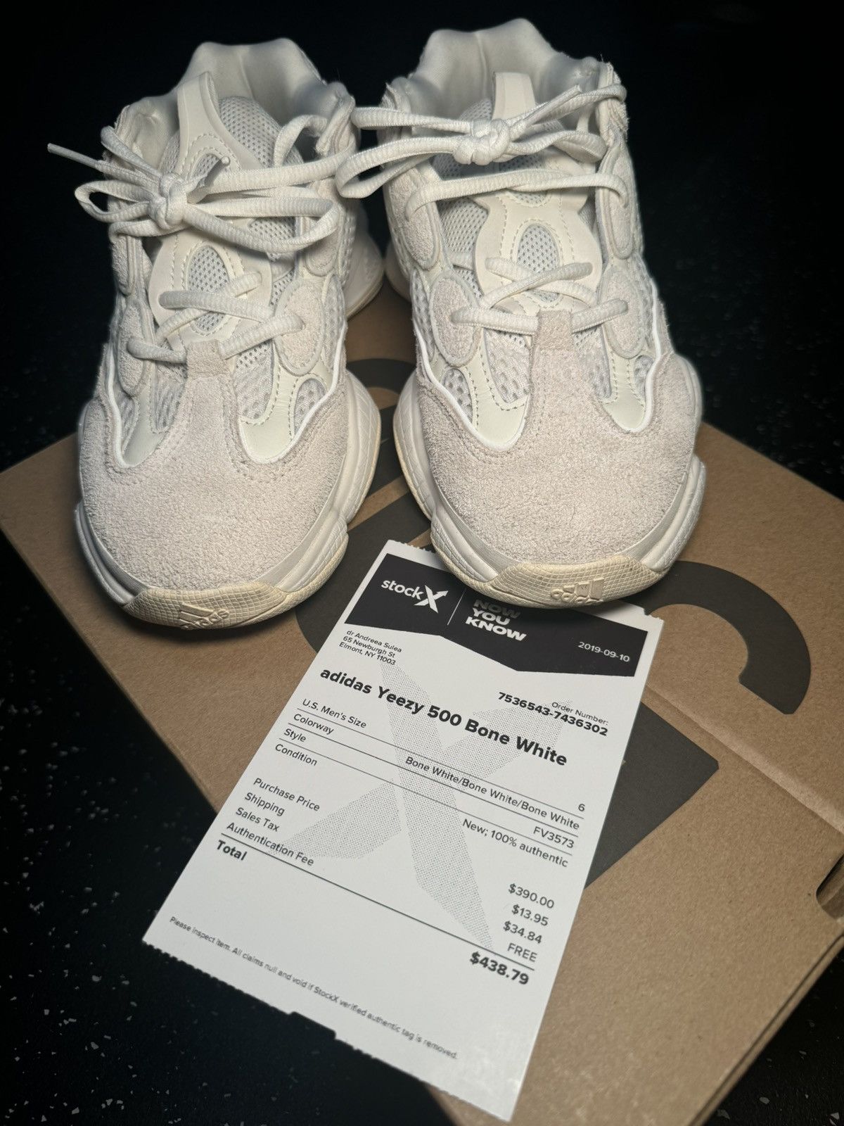 Adidas × Yeezy Yeezy 500 bone white 6Y Size US 6 / EU 39 - 1 Thumbnail