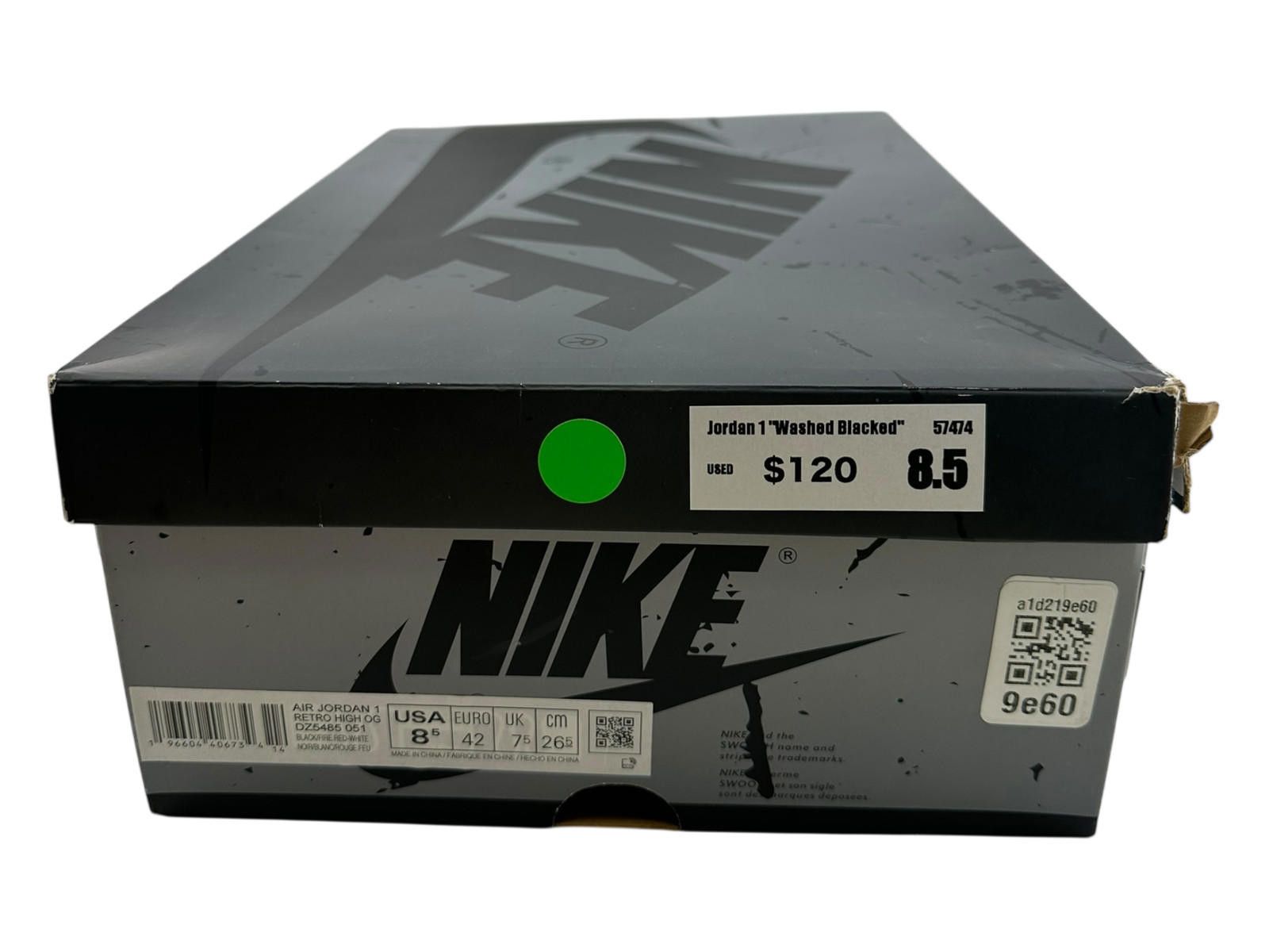 Nike Air Jordan 1 Washed Blacked US 8.5 Used with Box DZ5485-051 Size US 8.5 / EU 41-42 - 6 Thumbnail