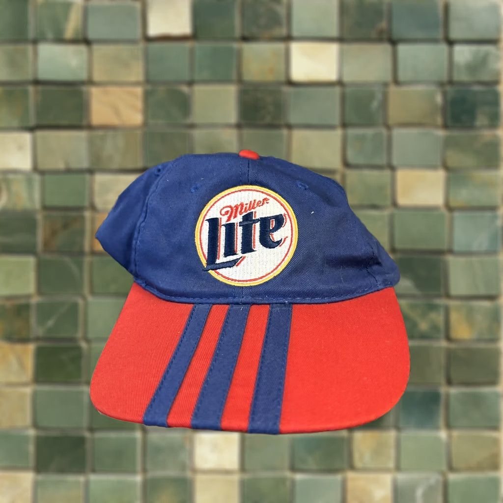 Vintage VINTAGE Miller Lite Miller Time Hat Beer Adjustable Blue Adult Size ONE SIZE - 1 Thumbnail