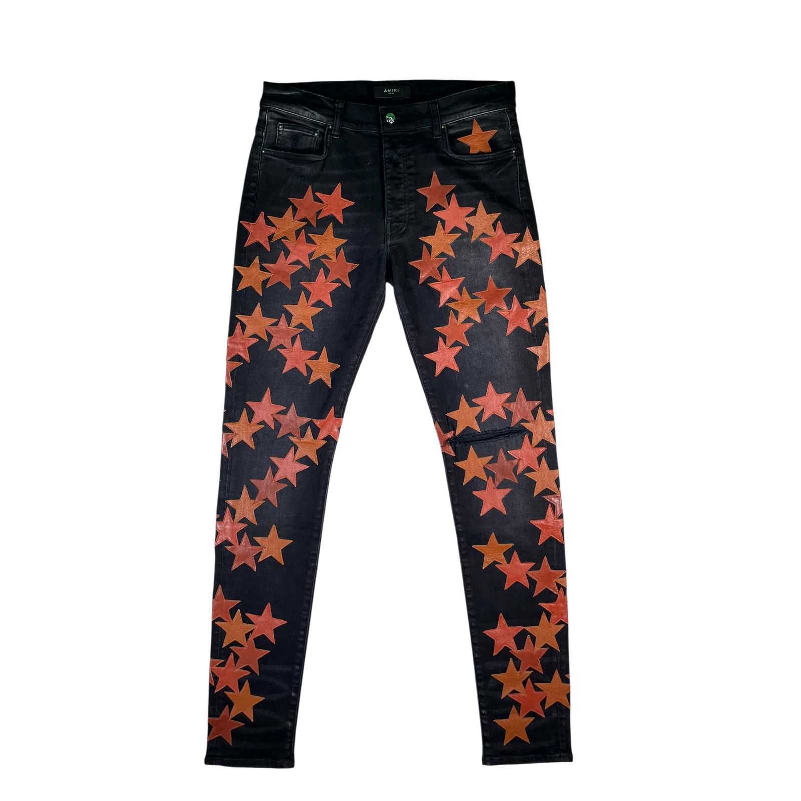Amiri Amiri Chemist Rust Black & Orange Jeans Size US 34 / EU 50 - 1 Thumbnail