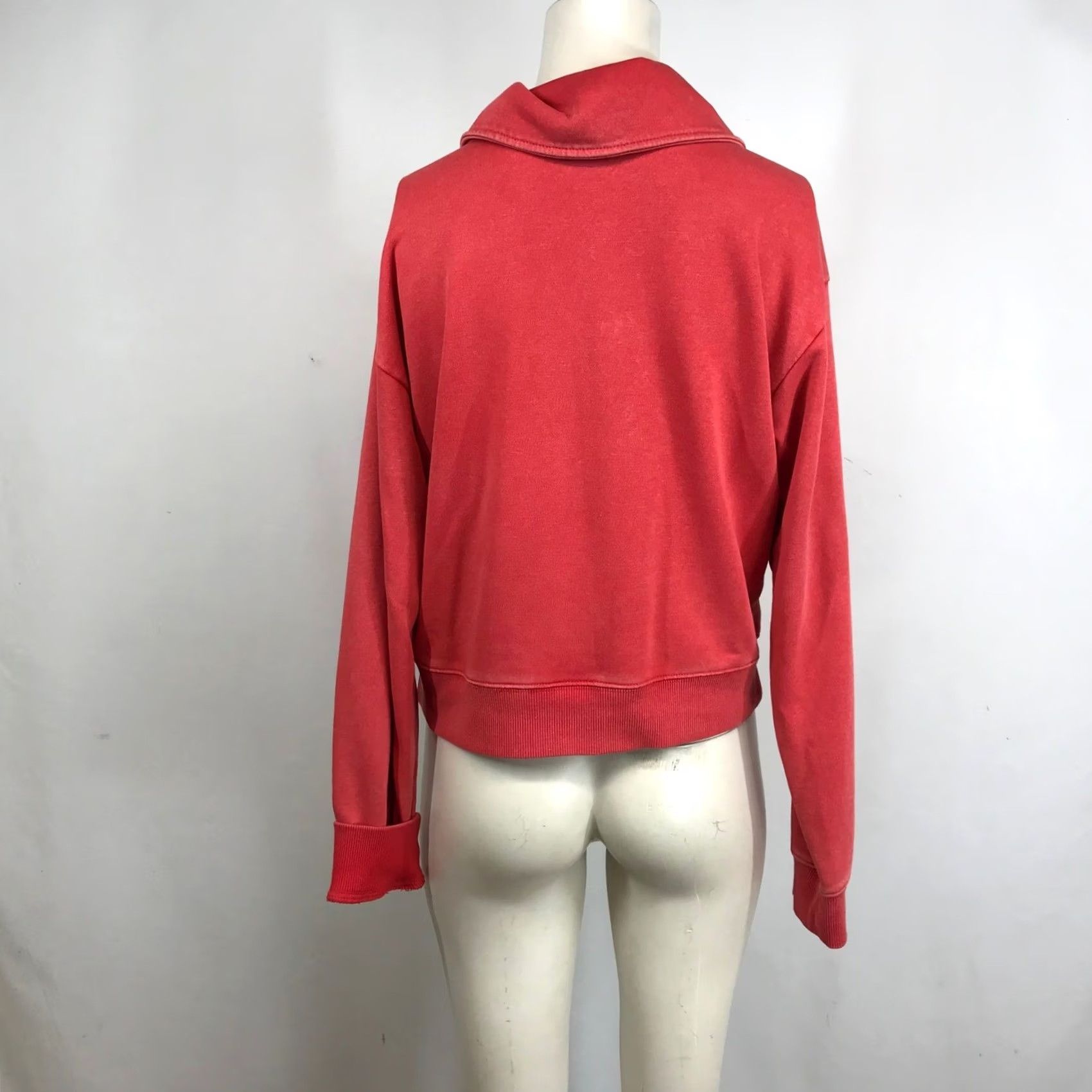Prince Prince Pickleball Womens Red Quarter Zip Cropped Sweatshirt M Logo Pullover Size M / US 6-8 / IT 42-44 - 5 Thumbnail