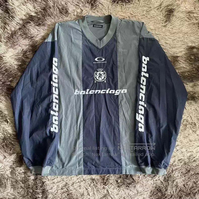 Balenciaga Balenciaga Football Embroidered Jersey Long Sleeve Sweatsh Size US XS / EU 42 / 0 - 1 Thumbnail