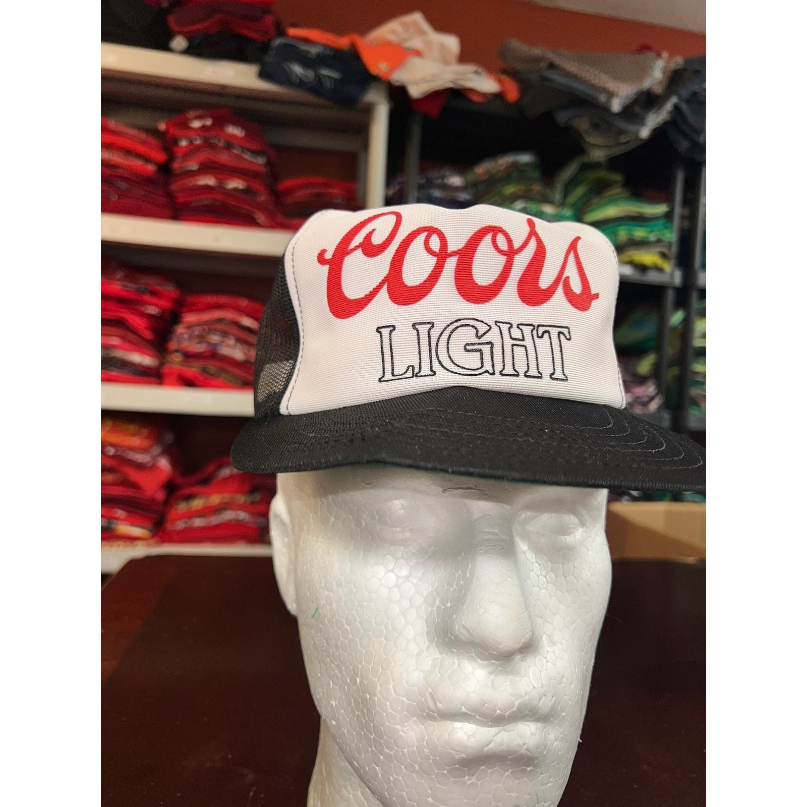 Vintage Vintage Coors Light Trucker Hat Snapback Cap VTG Broken Brim Size ONE SIZE - 3 Thumbnail