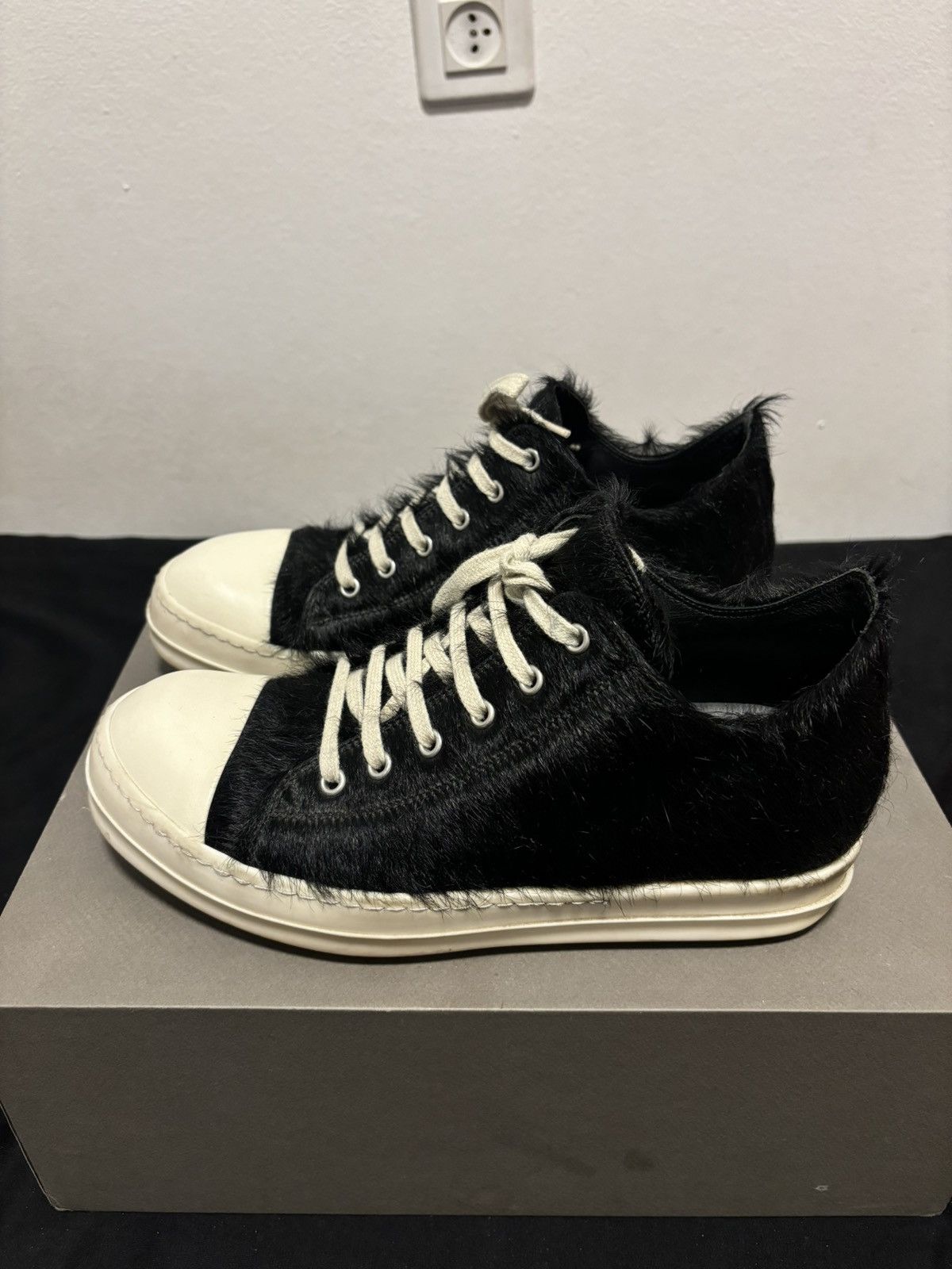 Rick Owens Geobasket Pink Pony Hair