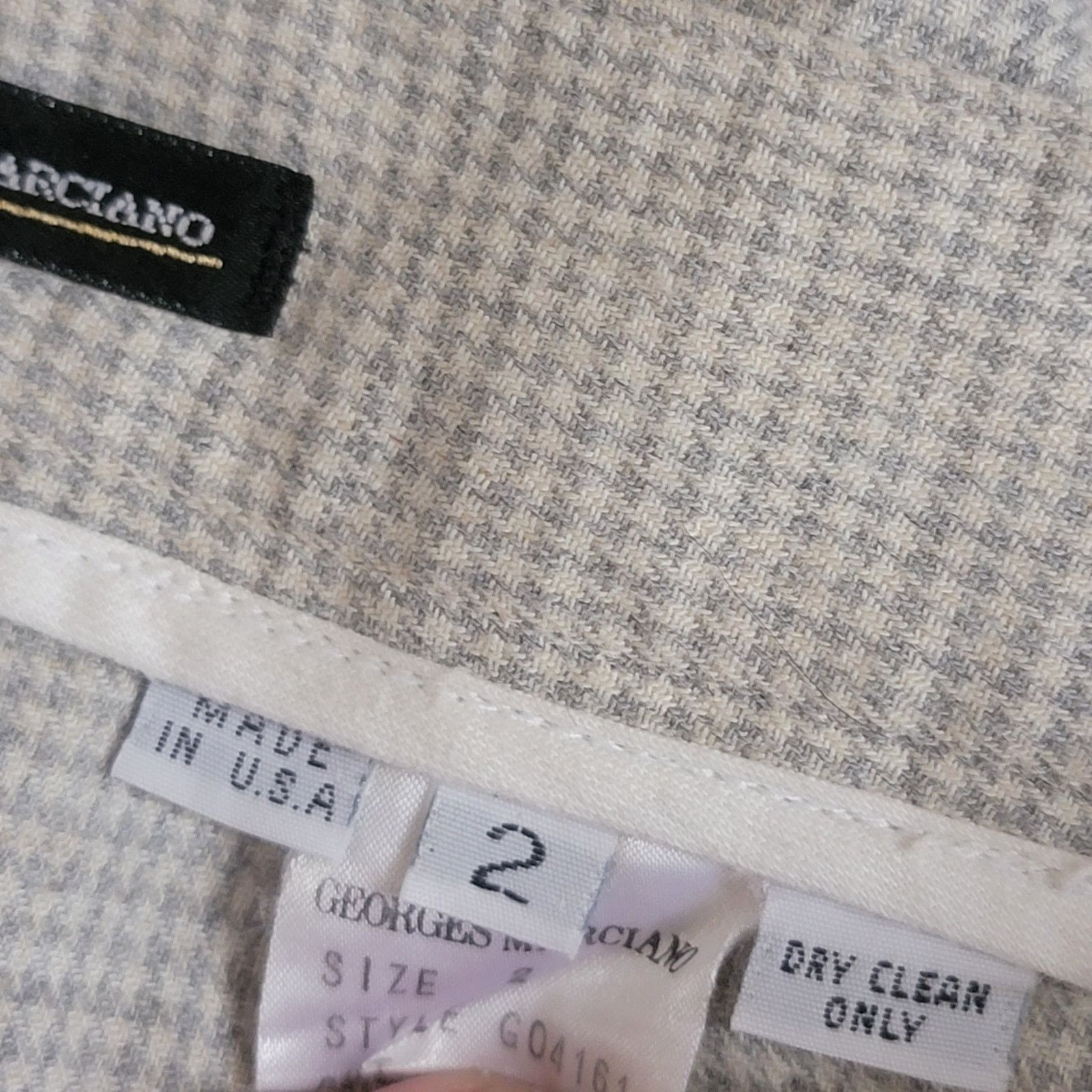 Guess Vtg 70s Georges Marciano Plaid Houndstooth Trouser Pants - 2 Size 26" / US 2 / IT 38 - 11 Thumbnail