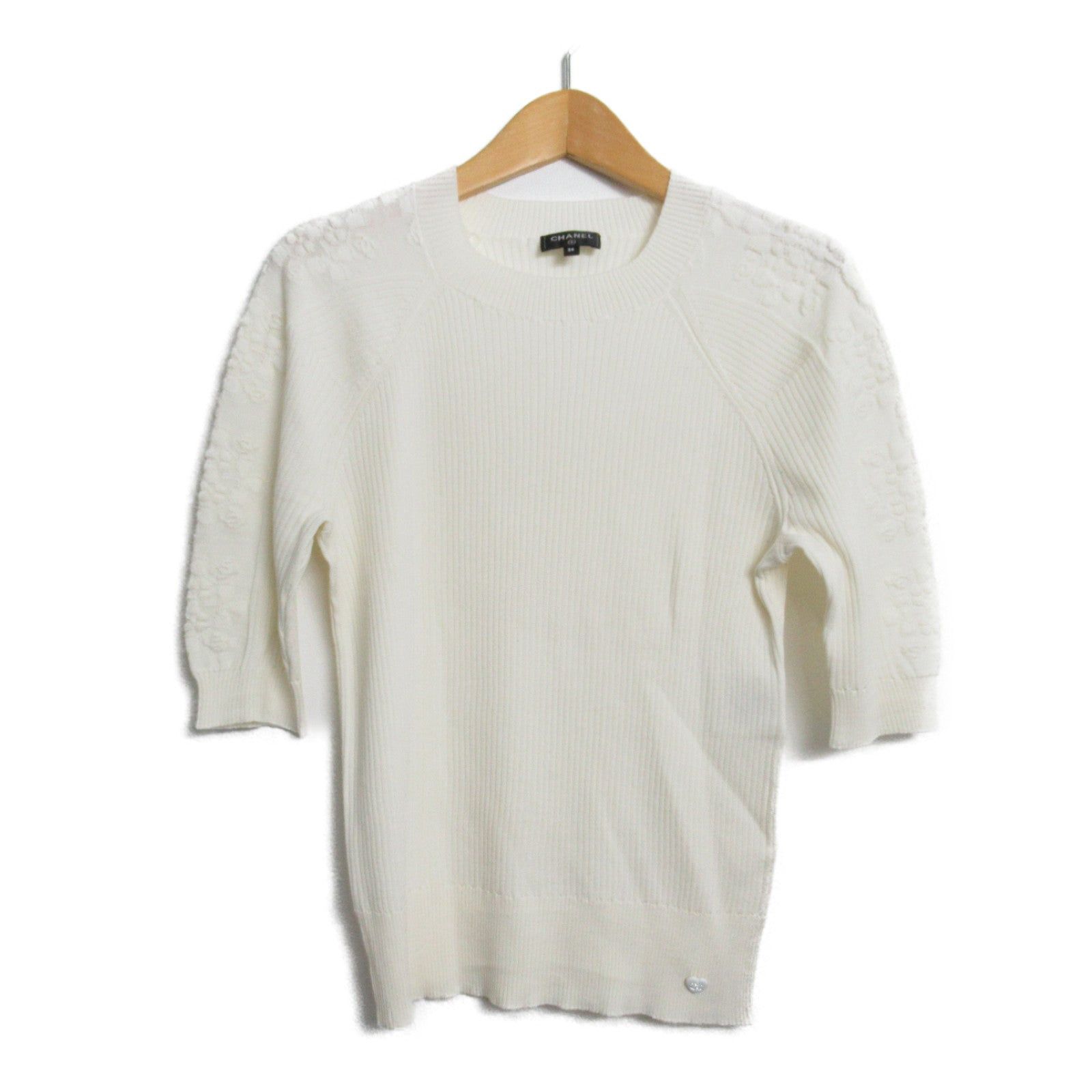 Chanel Chanel Knit Wool Silk White Size ONE SIZE - 1 Thumbnail