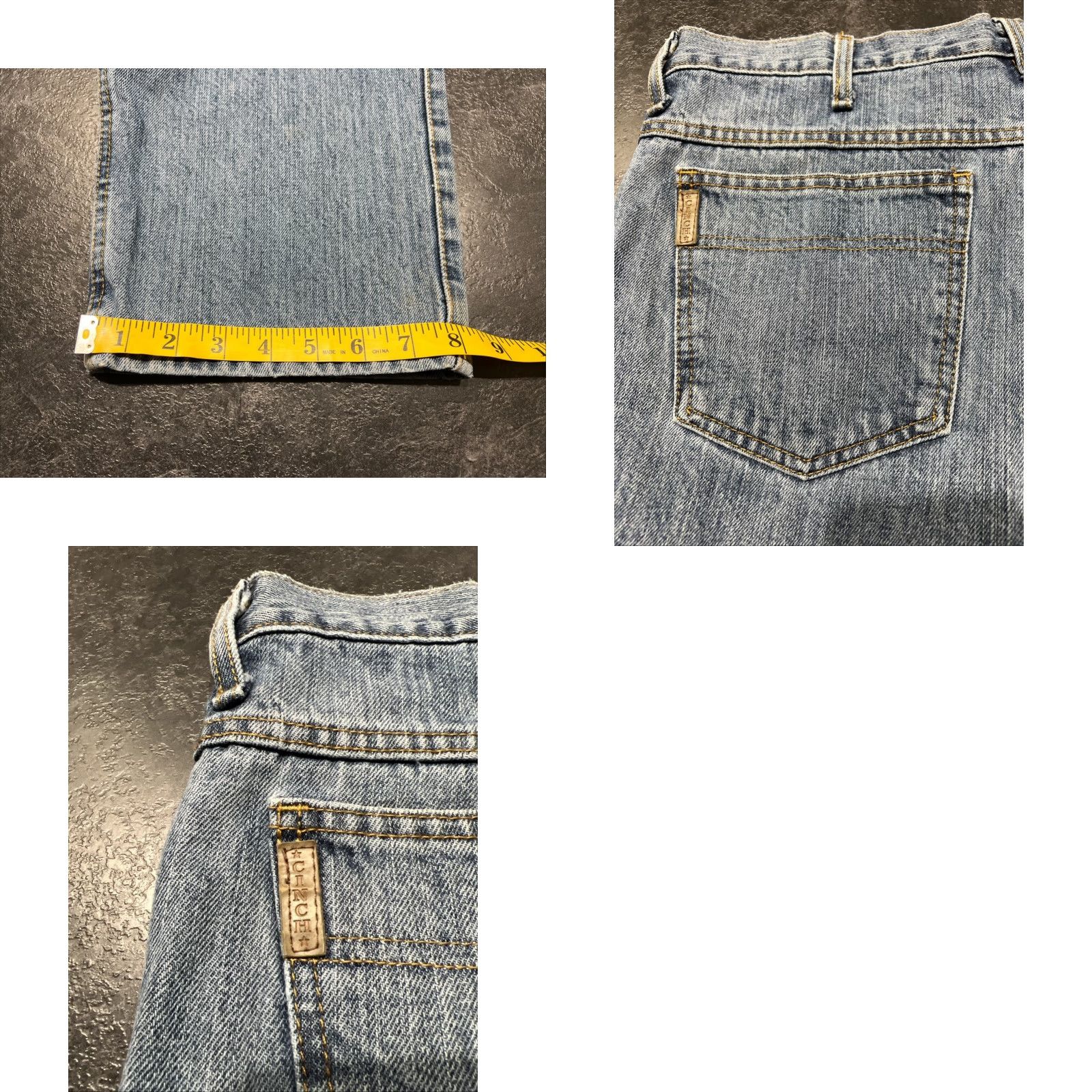 Vintage Cinch Jeans 36x30 Denim Green Label Western Original Fit Jeans Men Green Medium Denim Straight Tapered 36 30 Mens Size US 36 / EU 52 - 8 Thumbnail