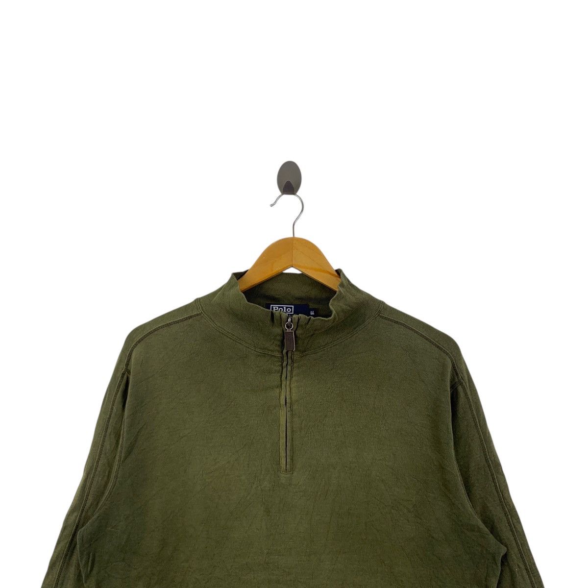 Polo Ralph Lauren Vintage POLO By RALPH LAUREN Half Zipper Green Sweatshirt Size US XL / EU 56 / 4 - 2 Thumbnail