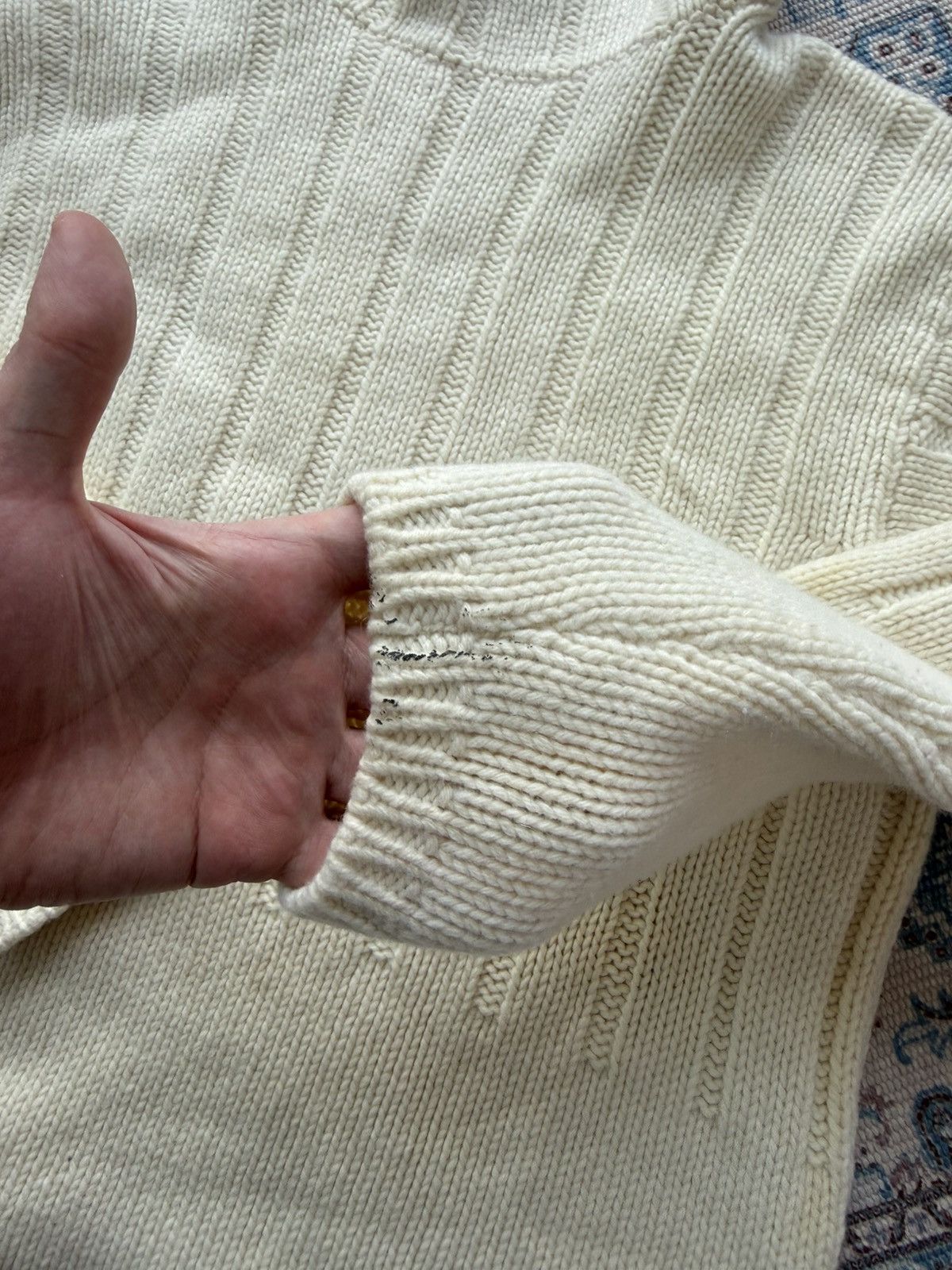 Left Hand Archive 90s Left Hand Massimo Osti Lambswool Knit Sweater Size US L / EU 52-54 / 3 - 9 Thumbnail