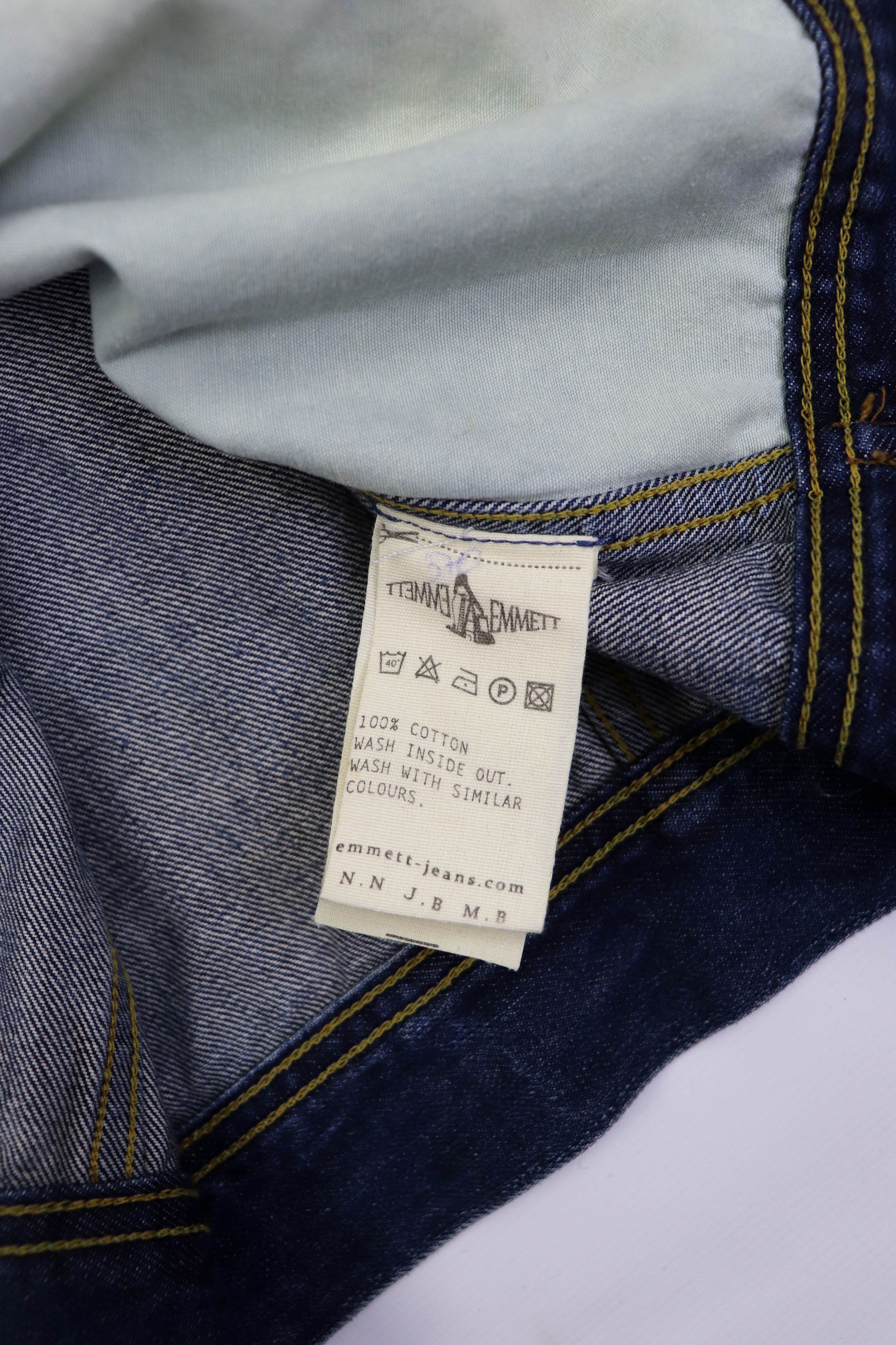 Emmett Emmett Bob Denim Used Indigo Blue Jeans Trucker Rider Jacket Size US M / EU 48-50 / 2 - 13 Thumbnail