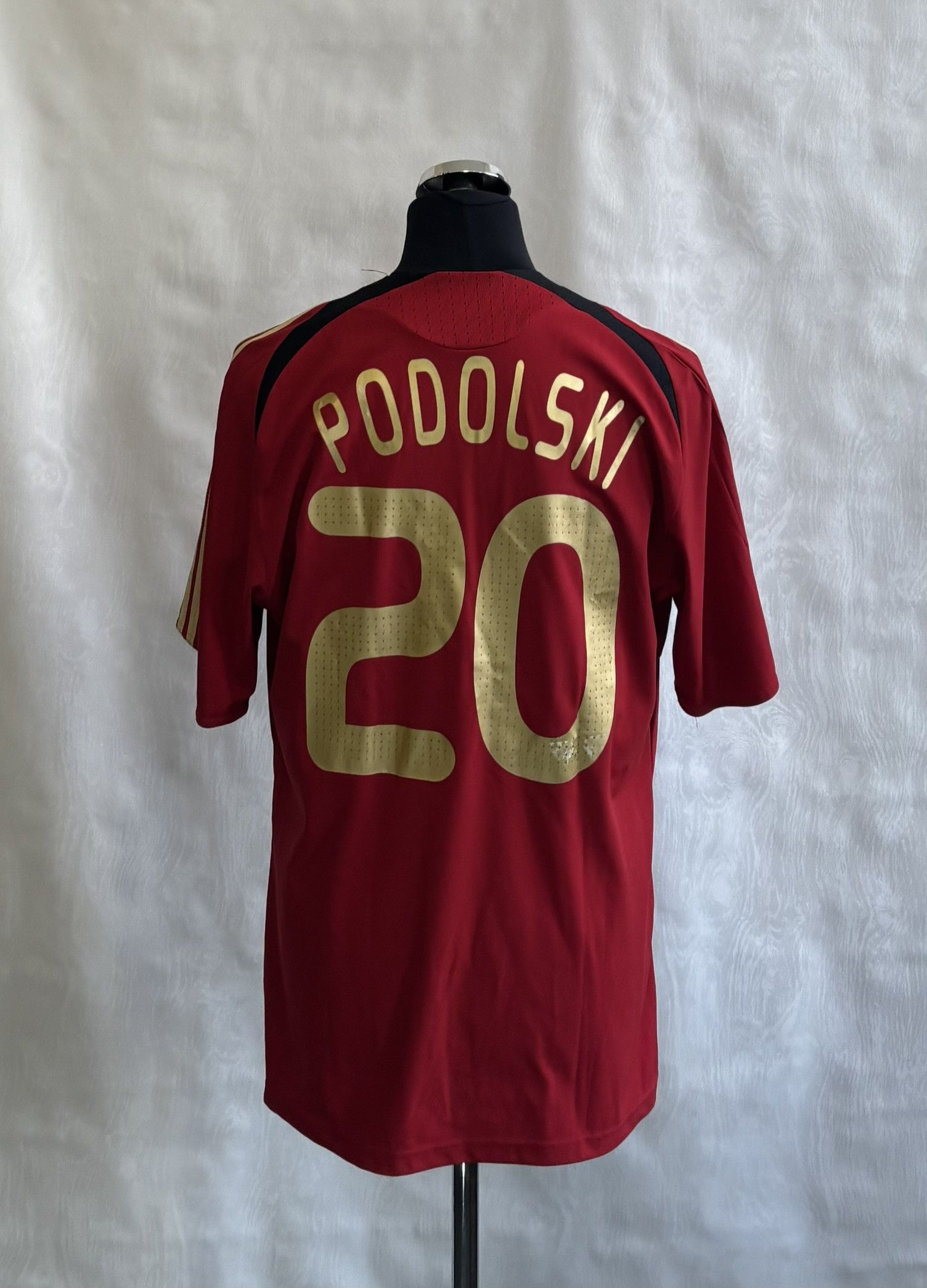Adidas Germany 2008 Podolski #20 Adidas Football Jersey Size L Size US L / EU 52-54 / 3 - 1 Thumbnail