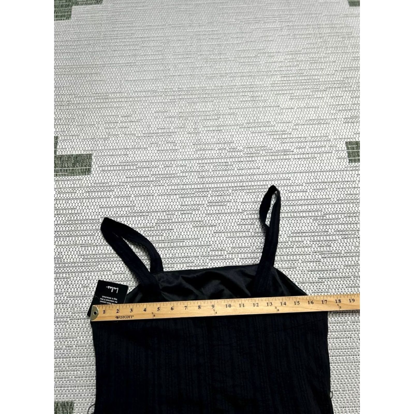 Lulus Lulus Dress Womens L Black Cotton Knit Midi Size L / US 10 / IT 46 - 5 Thumbnail