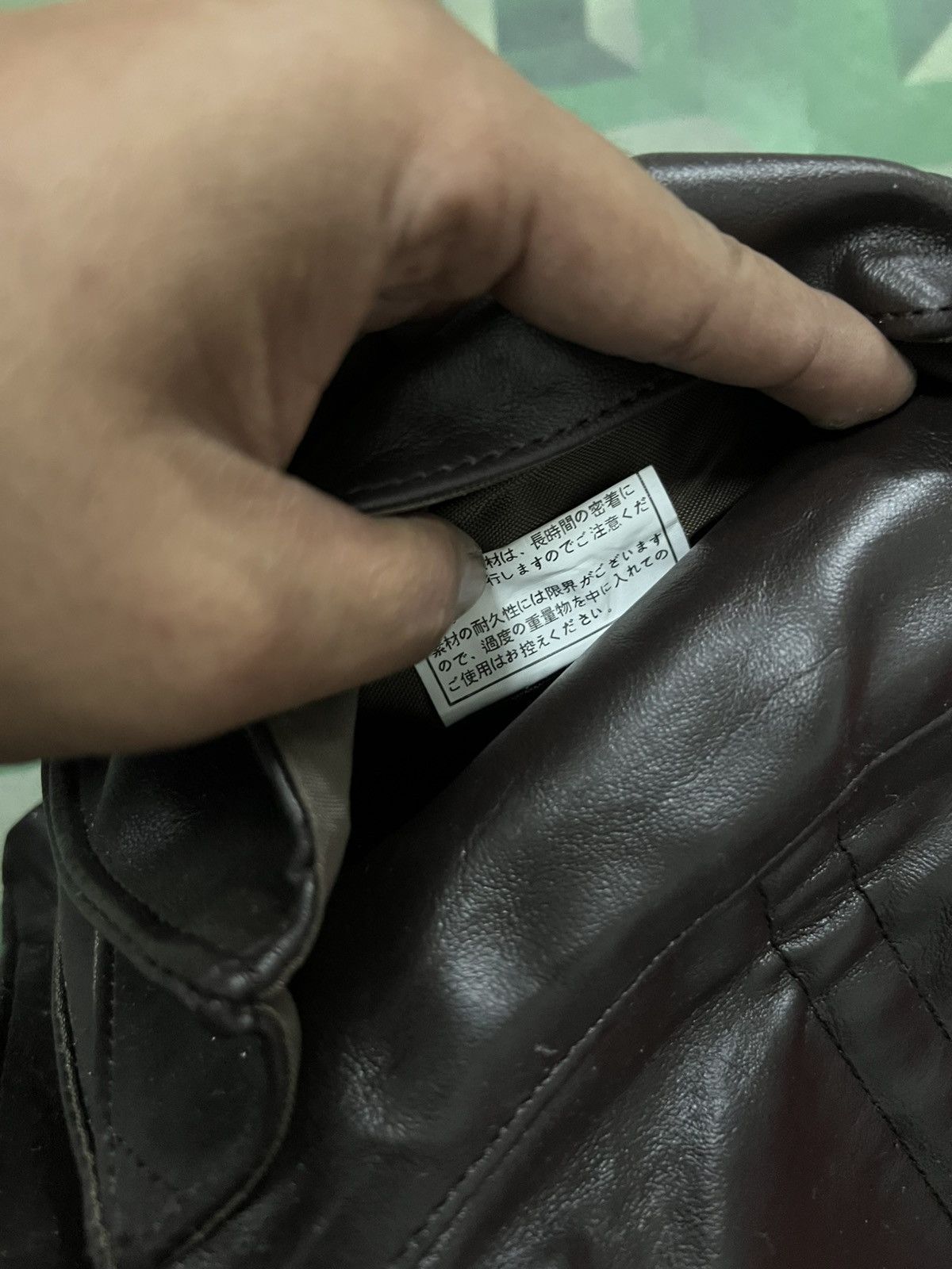 Japanese Brand × Leather × Vintage Vintage Leather Bag Size ONE SIZE - 8 Thumbnail