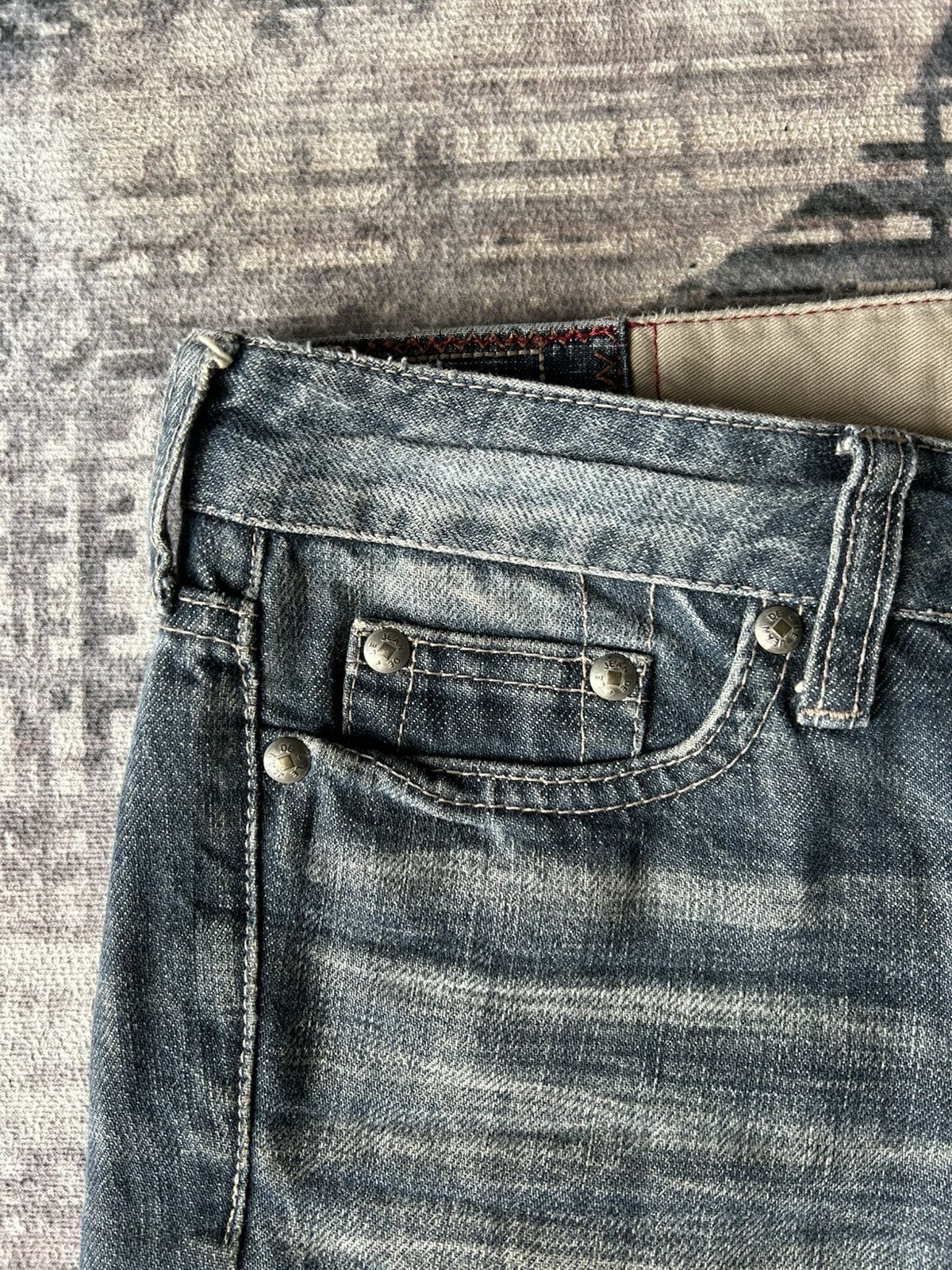 Marithe + Francois Girbaud MFG Flared Washed Jeans Size 27" / US 4 / IT 40 - 9 Thumbnail