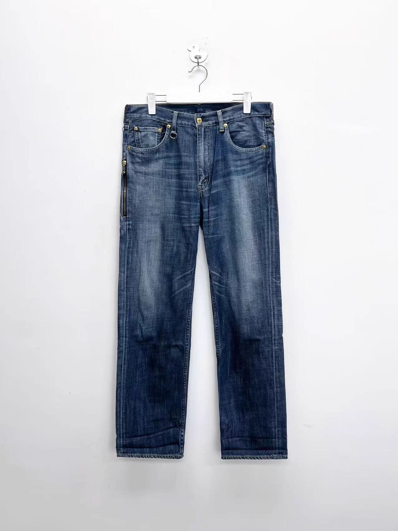 Levi's Levi's 501 x Fragment Skull Lightning 5 Star Denim Unisex L Size US 34 / EU 50 - 1 Thumbnail