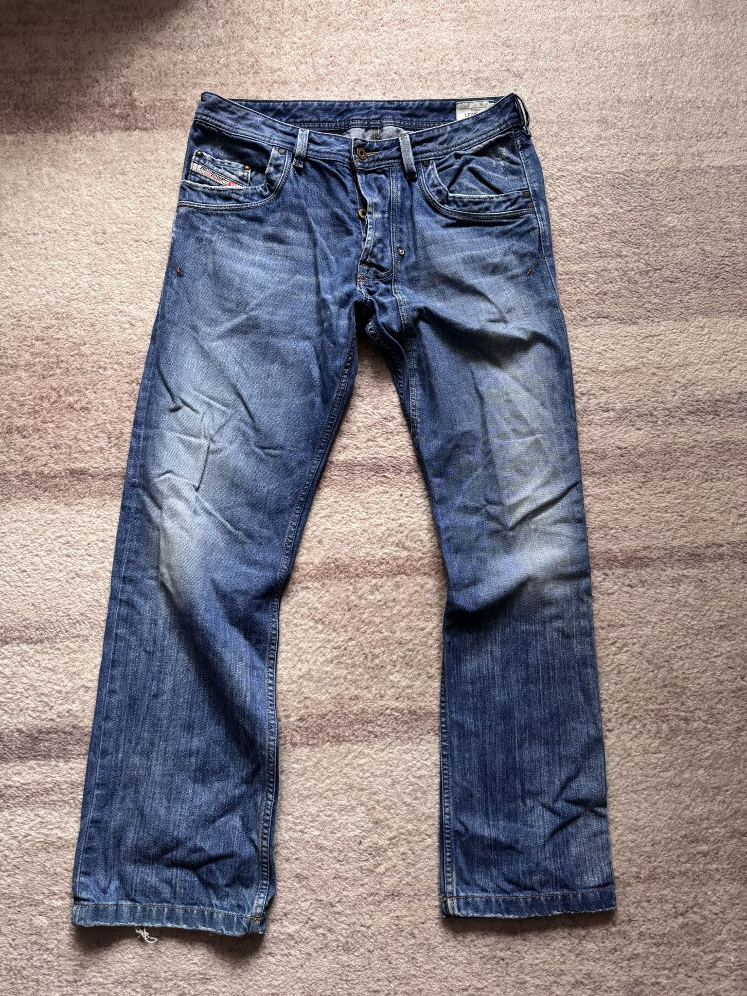Diesel Diesel Lemmen vintage denim pants swag flared jeans trashed Size US 34 / EU 50 - 1 Thumbnail
