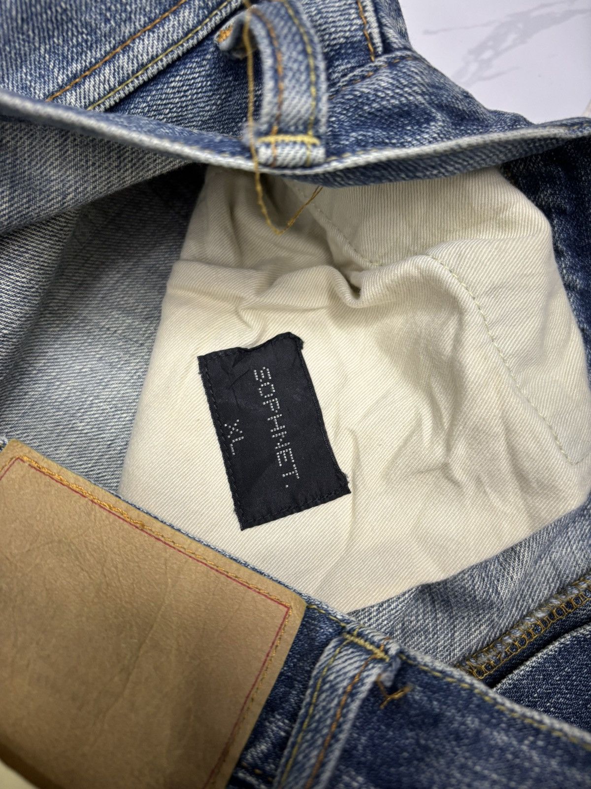 Sophnet. 🔥SOPHNET X-146 PAINTER BAGGY JEANS DISTRESSED DENIM Size US 36 / EU 52 - 12 Thumbnail