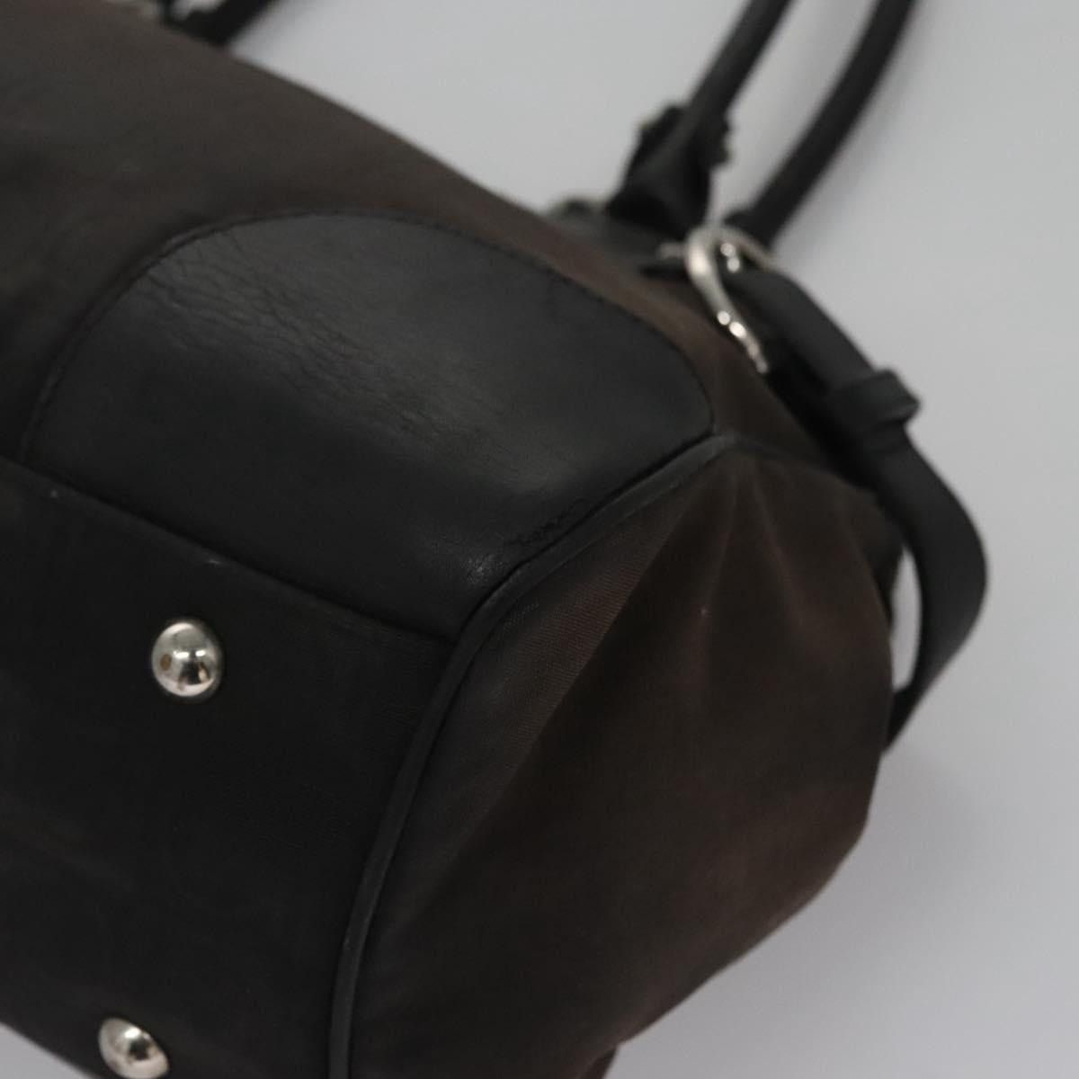 Salvatore Ferragamo Salvatore Ferragamo Hand Bag Canvas Leather Black Silver Size ONE SIZE - 14 Thumbnail