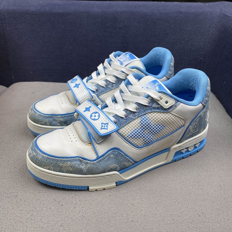Louis Vuitton Trainer Leather Flower Pattern Sneakers 0079