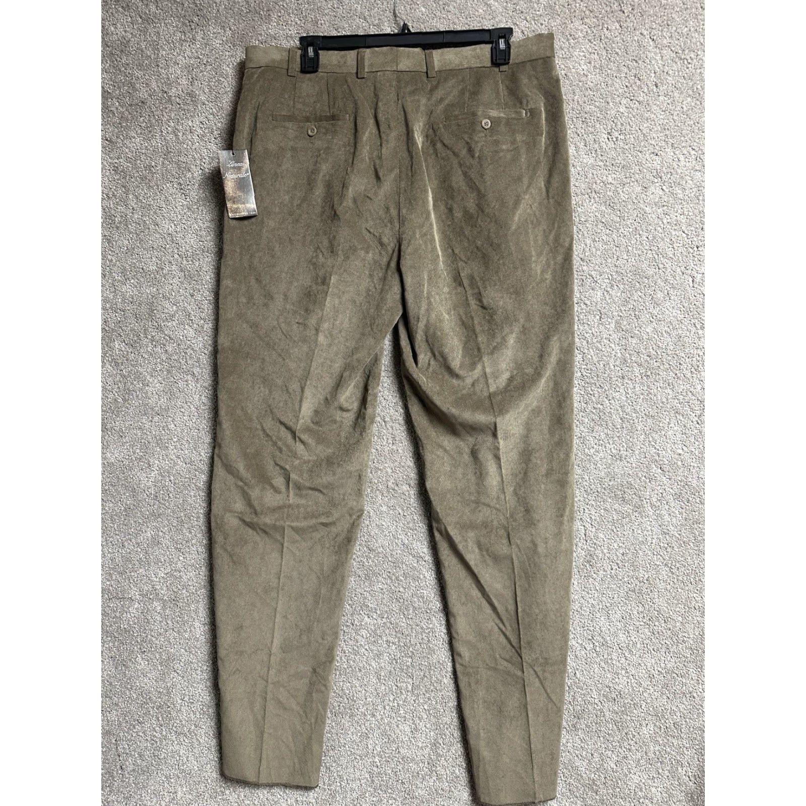 Vintage Line Naturale Pants Mens 40R 90s Vintage Pleated Ribbed Minimalist Brown Dress Pants Mens 90s Nature Size US 40 / EU 56 - 2 Thumbnail