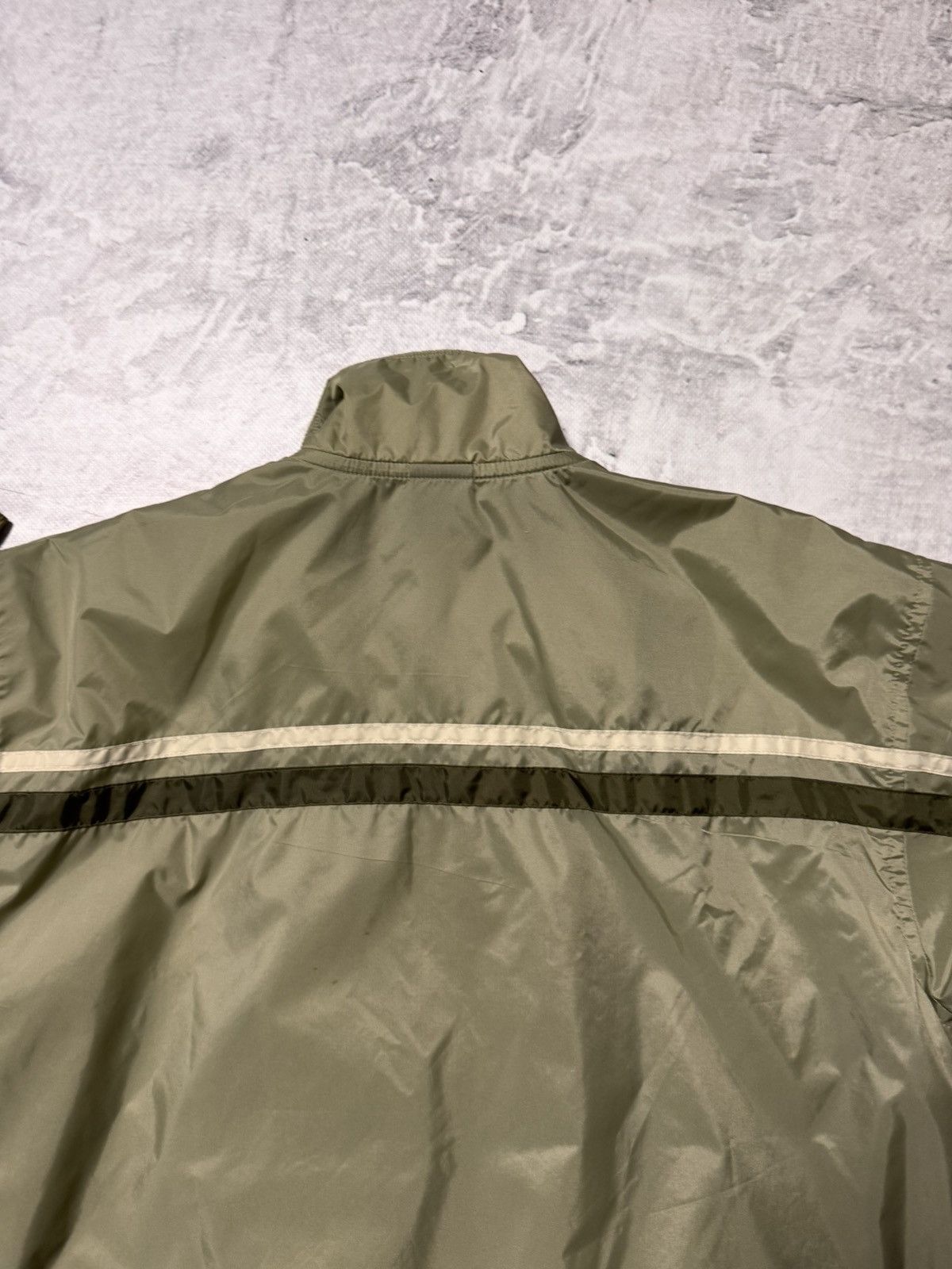 Nike × Vintage 00s Nike Vintage Mini Swoosh Oversize Drill Track Jacket Y2K Size US S / EU 44-46 / 1 - 8 Thumbnail