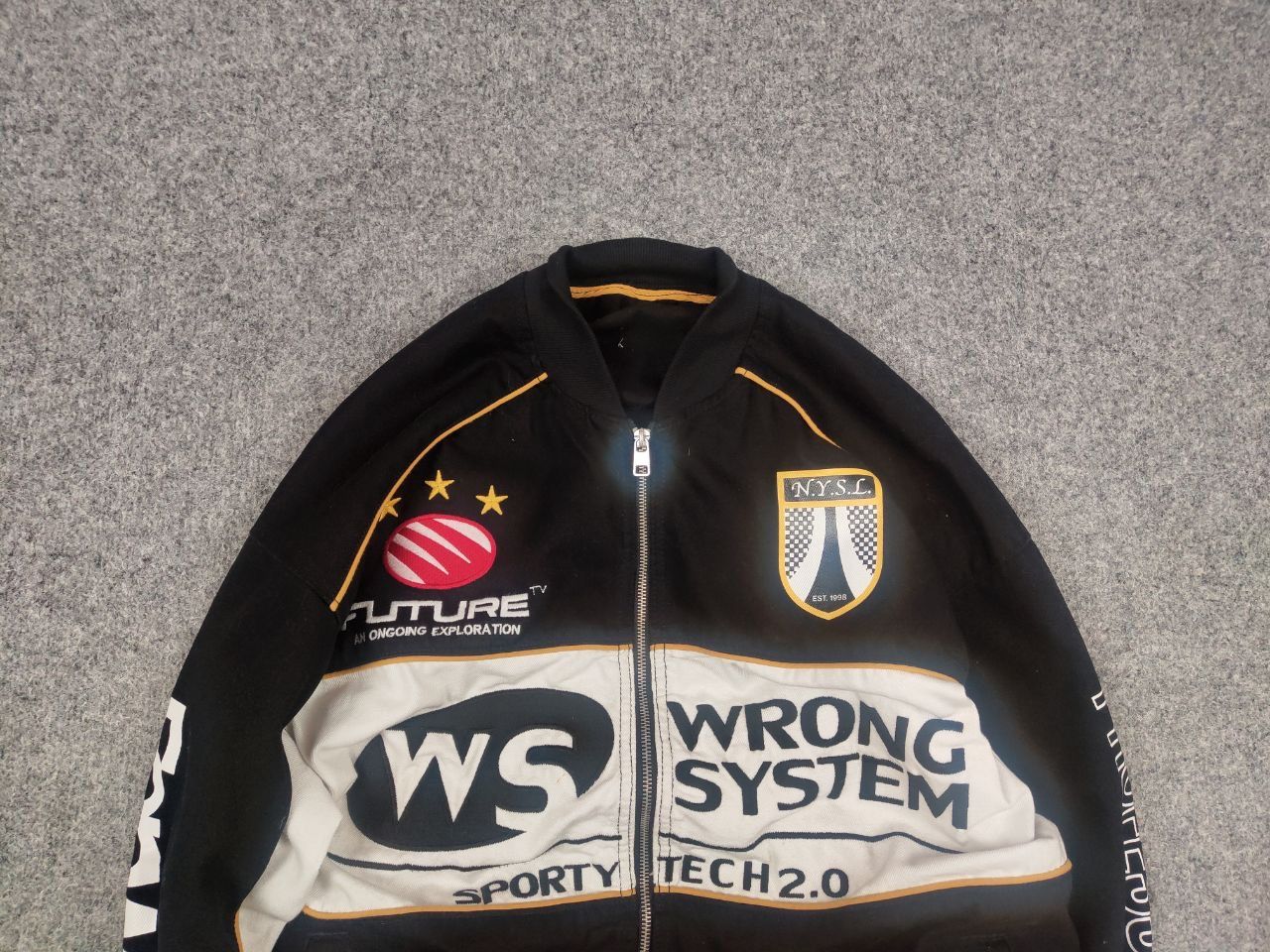 Vintage Vintage Wrong system Fast Race Logo Bomber jacket Racing Y2K Size US M / EU 48-50 / 2 - 1 Thumbnail