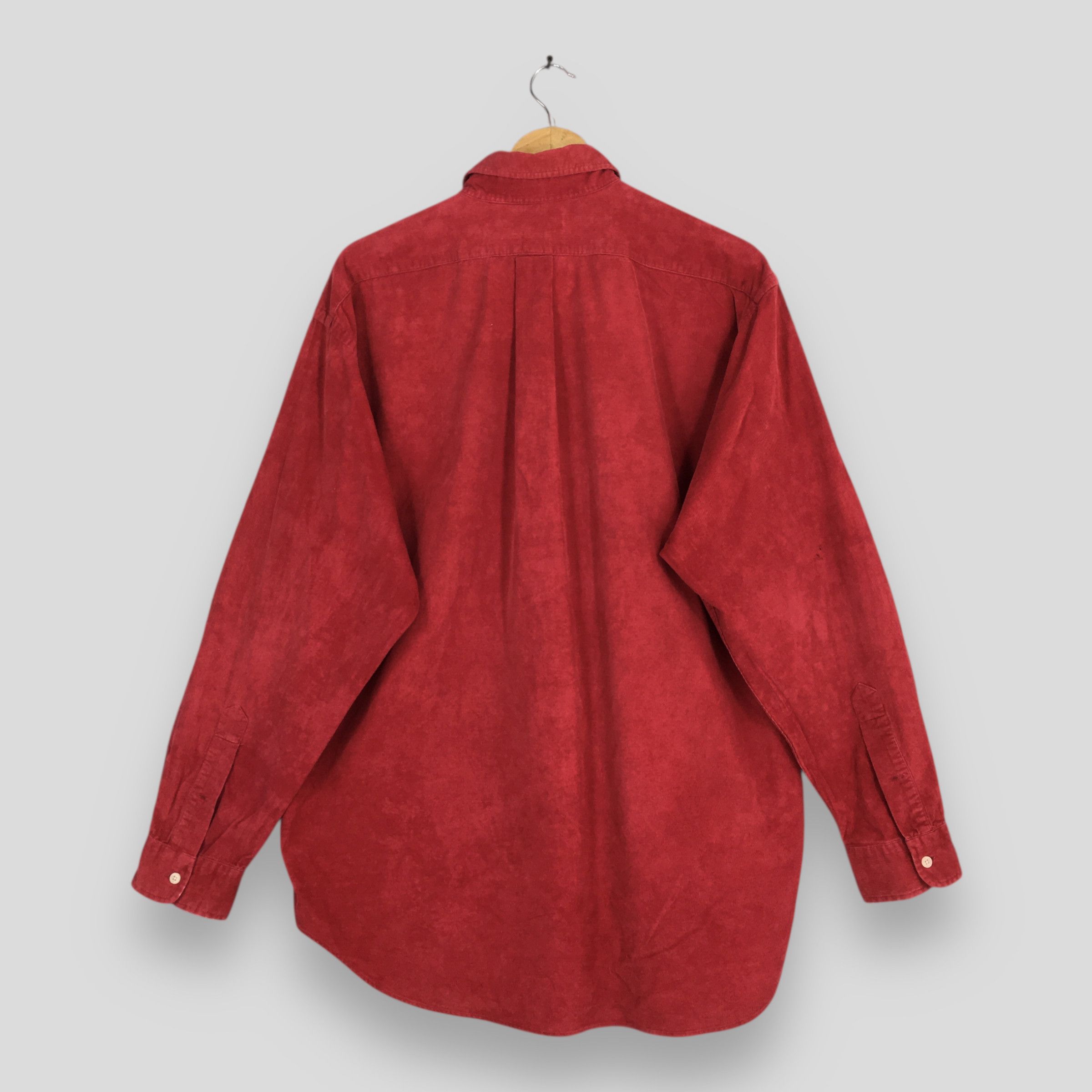 Ralph Lauren Vintage Ralph Lauren Golf Red Corduroy Shirt Large Size US L / EU 52-54 / 3 - 6 Thumbnail