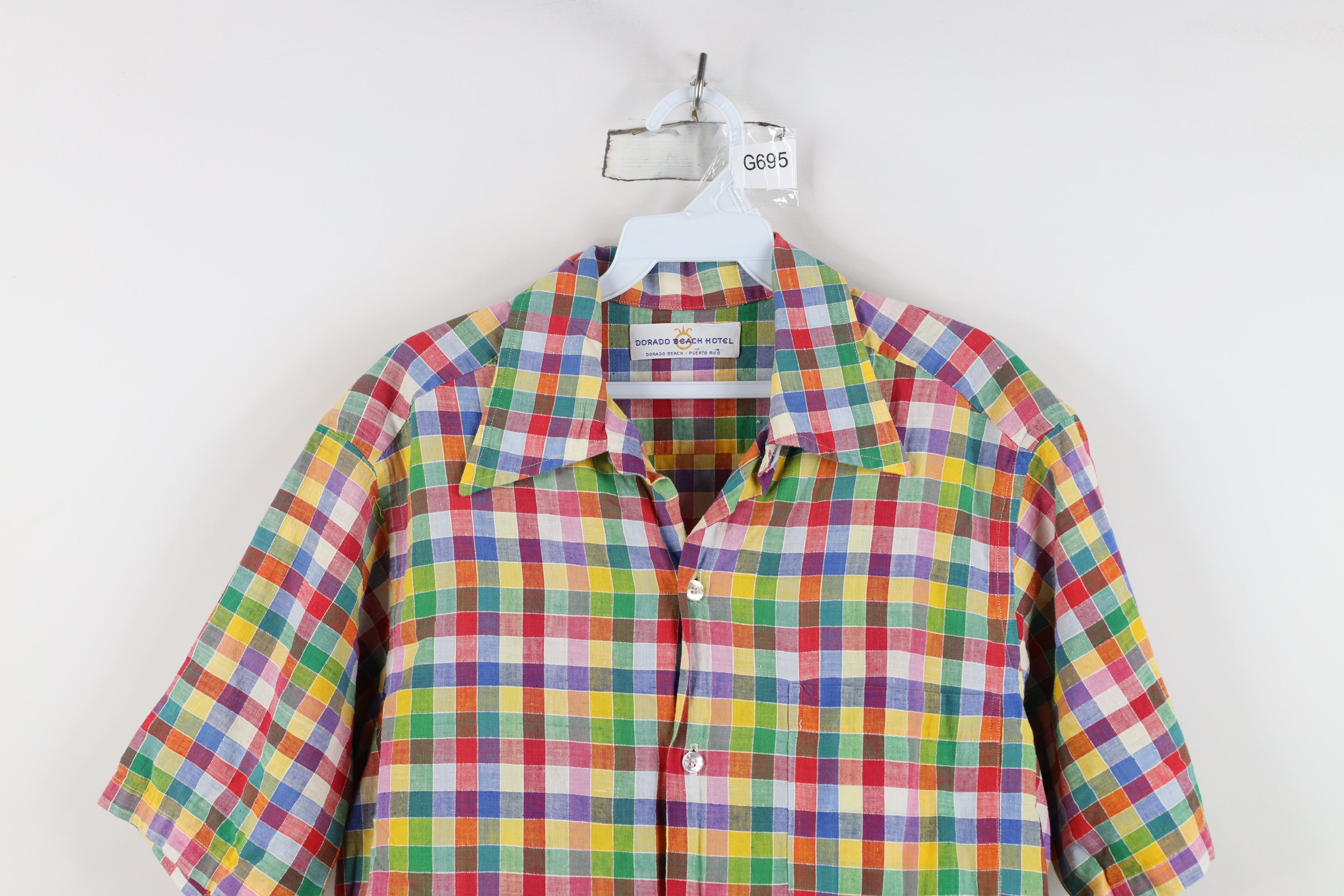 Vintage Vintage 70s Streetwear Linen Blend Collared Button Shirt Size US L / EU 52-54 / 3 - 2 Thumbnail