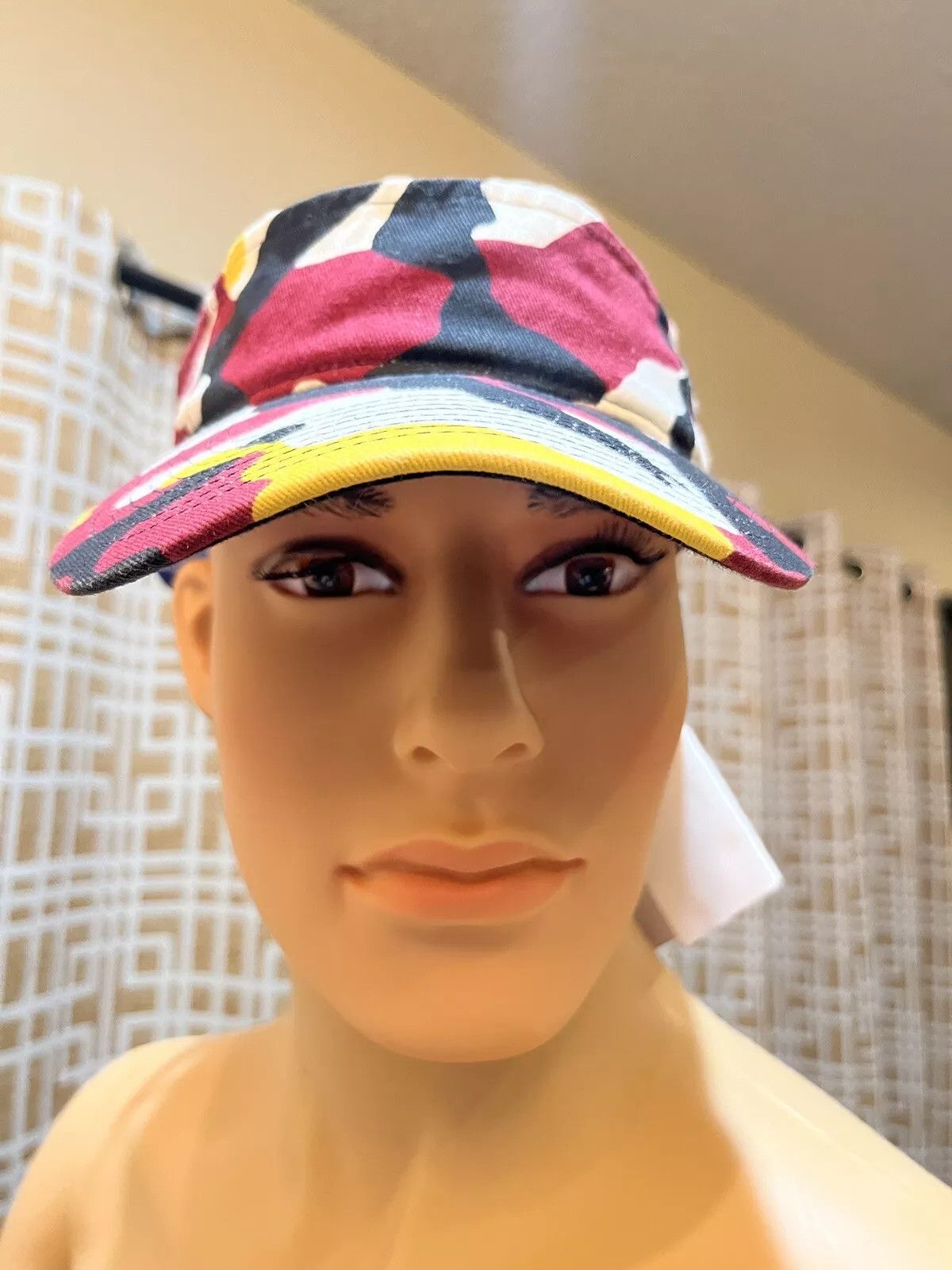 Other Sun Visor - Adjustable - Red/White/Yellow/Black Pattern Size ONE SIZE - 1 Thumbnail