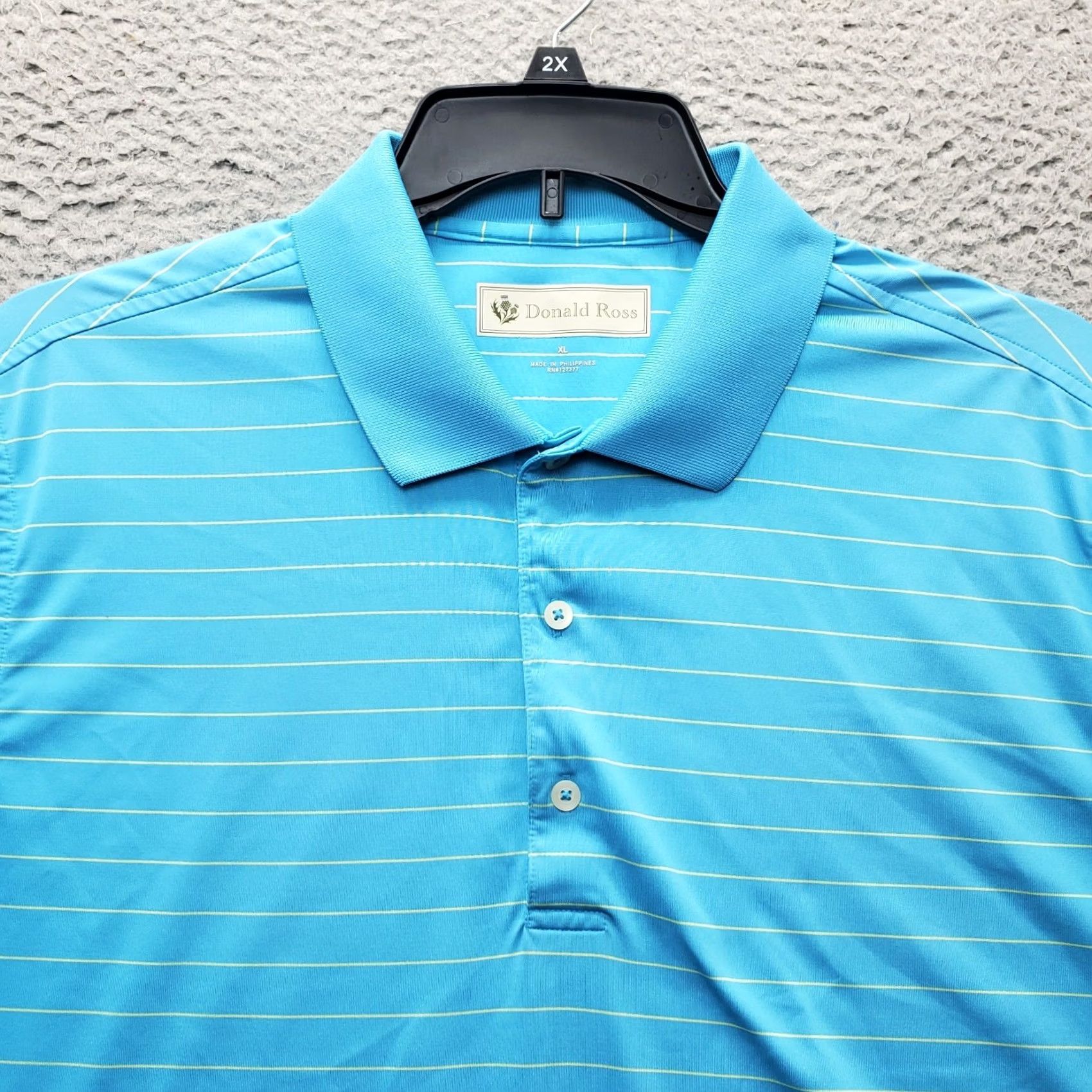 Vintage Donald Ross Polo Shirt Mens XL Multistriped Golf Performance Side Slit Popover Size US XL / EU 56 / 4 - 3 Thumbnail